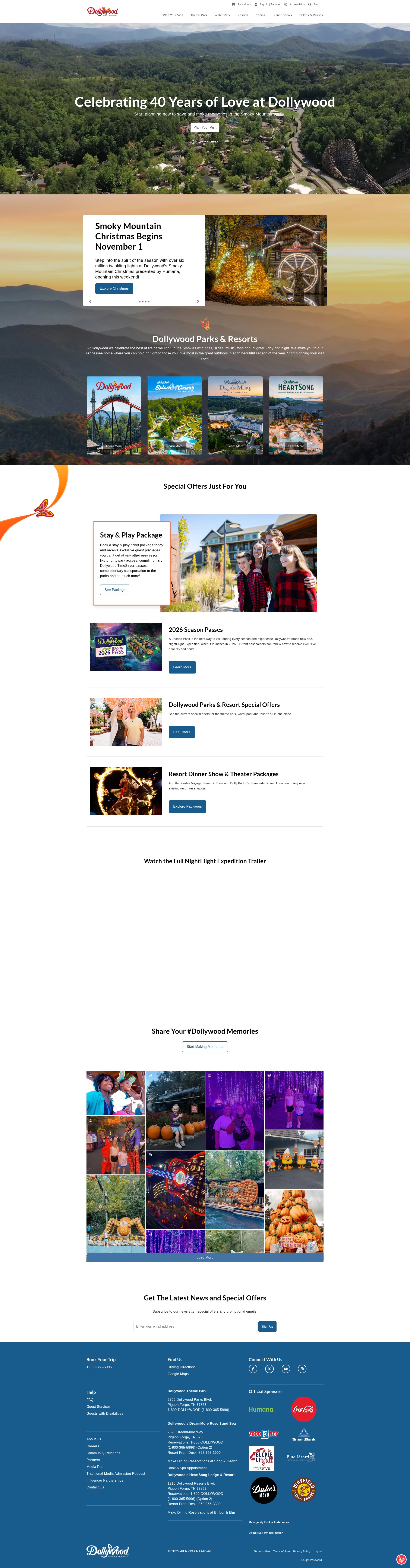 Screenshot of dollywood.com