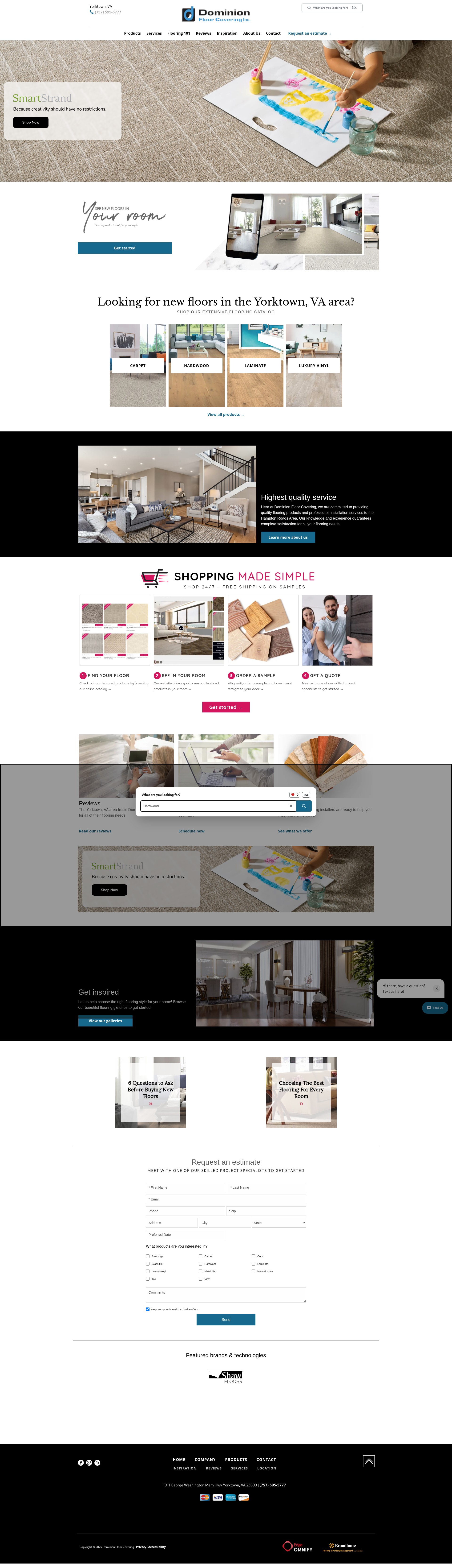 Screenshot of domfloors.com