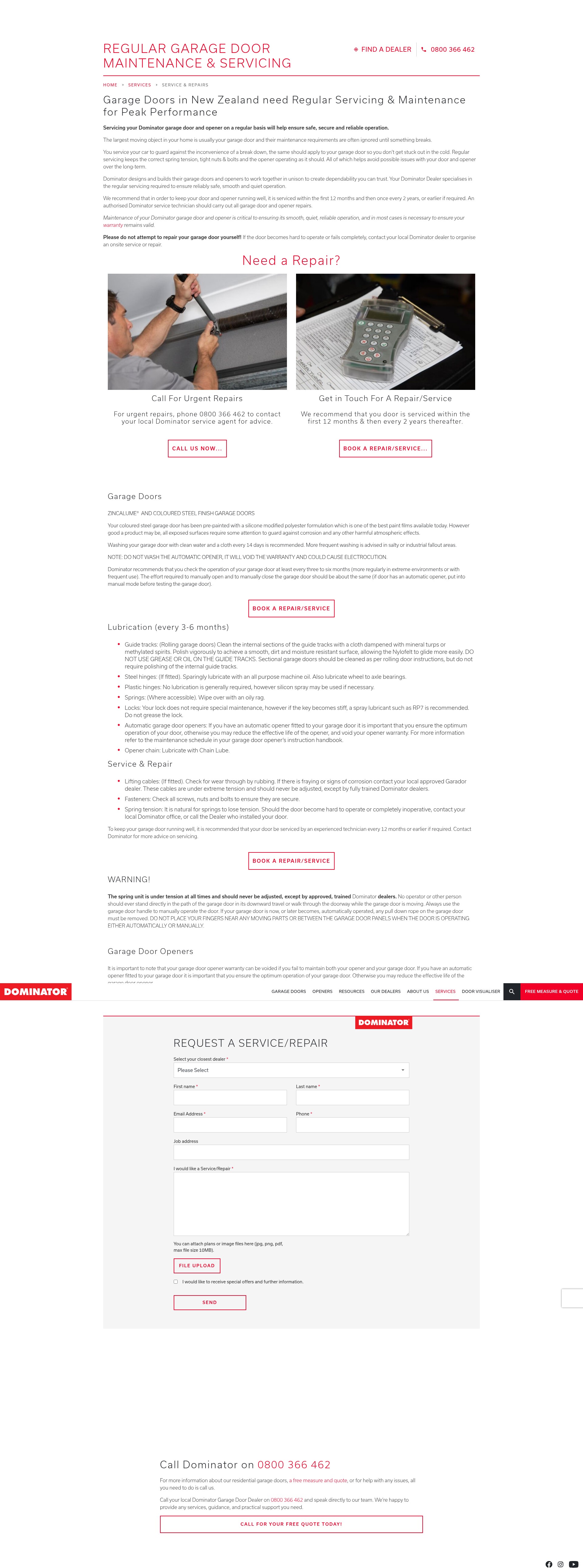 Screenshot of dominator.co.nz