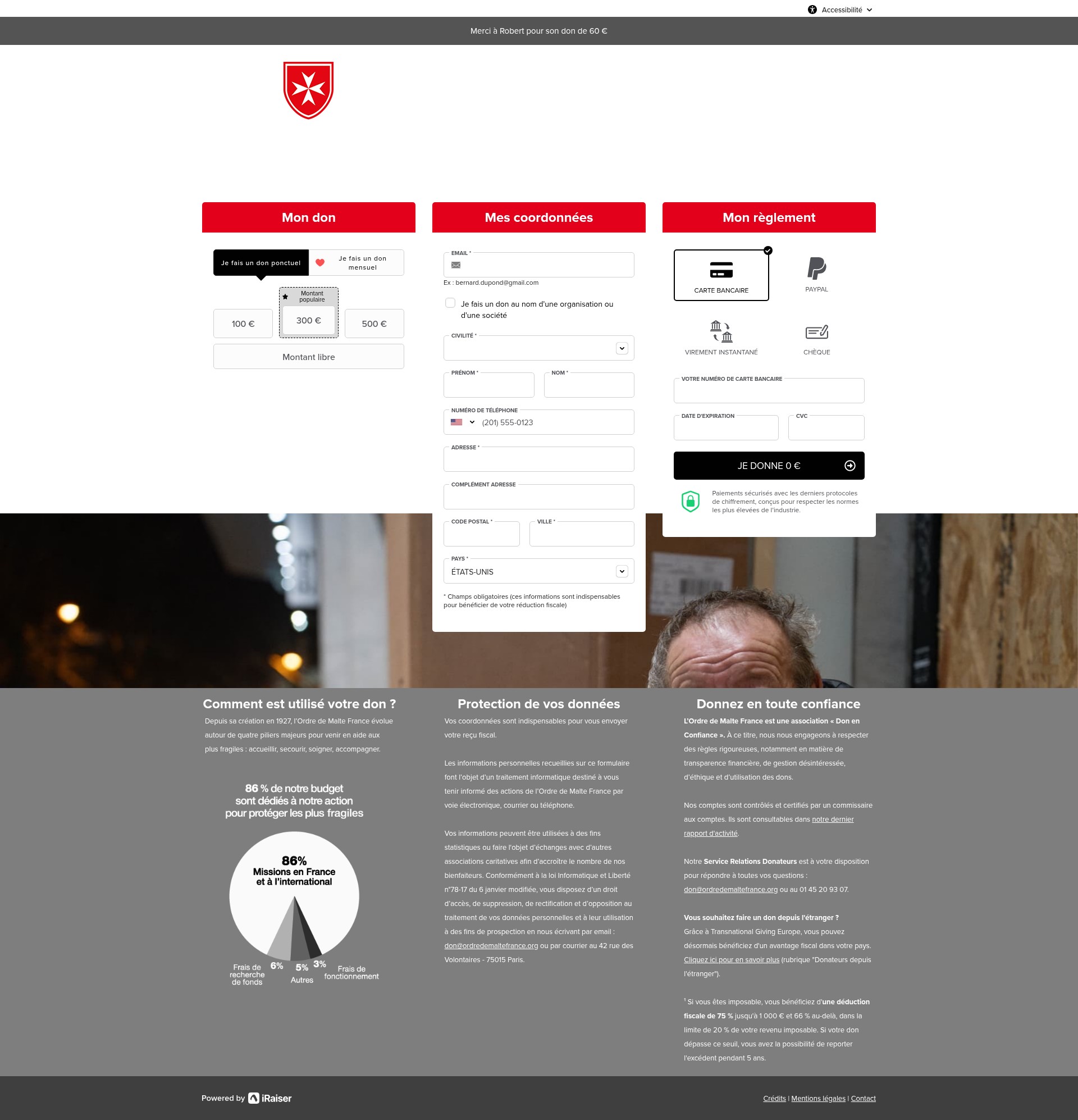 Screenshot of don.ordredemaltefrance.org