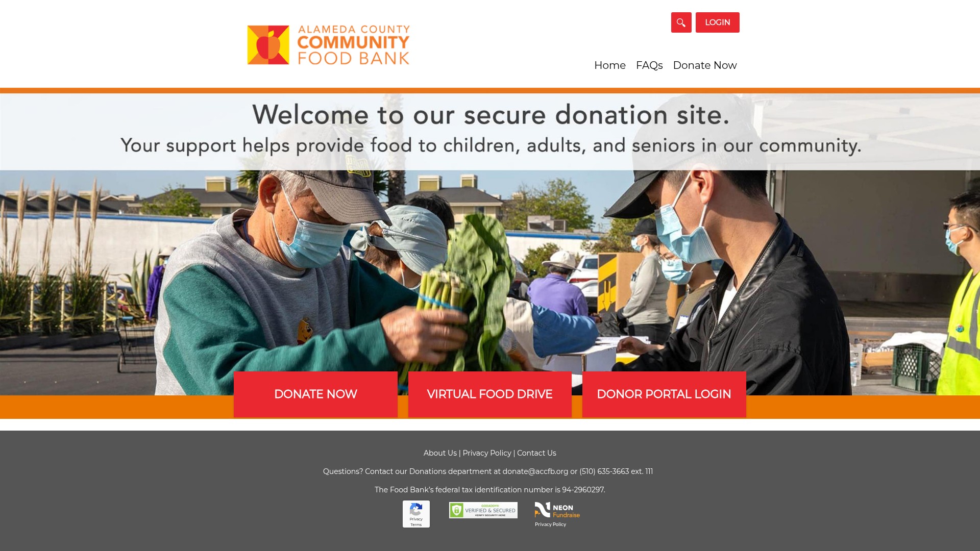 Screenshot of donate.accfb.org