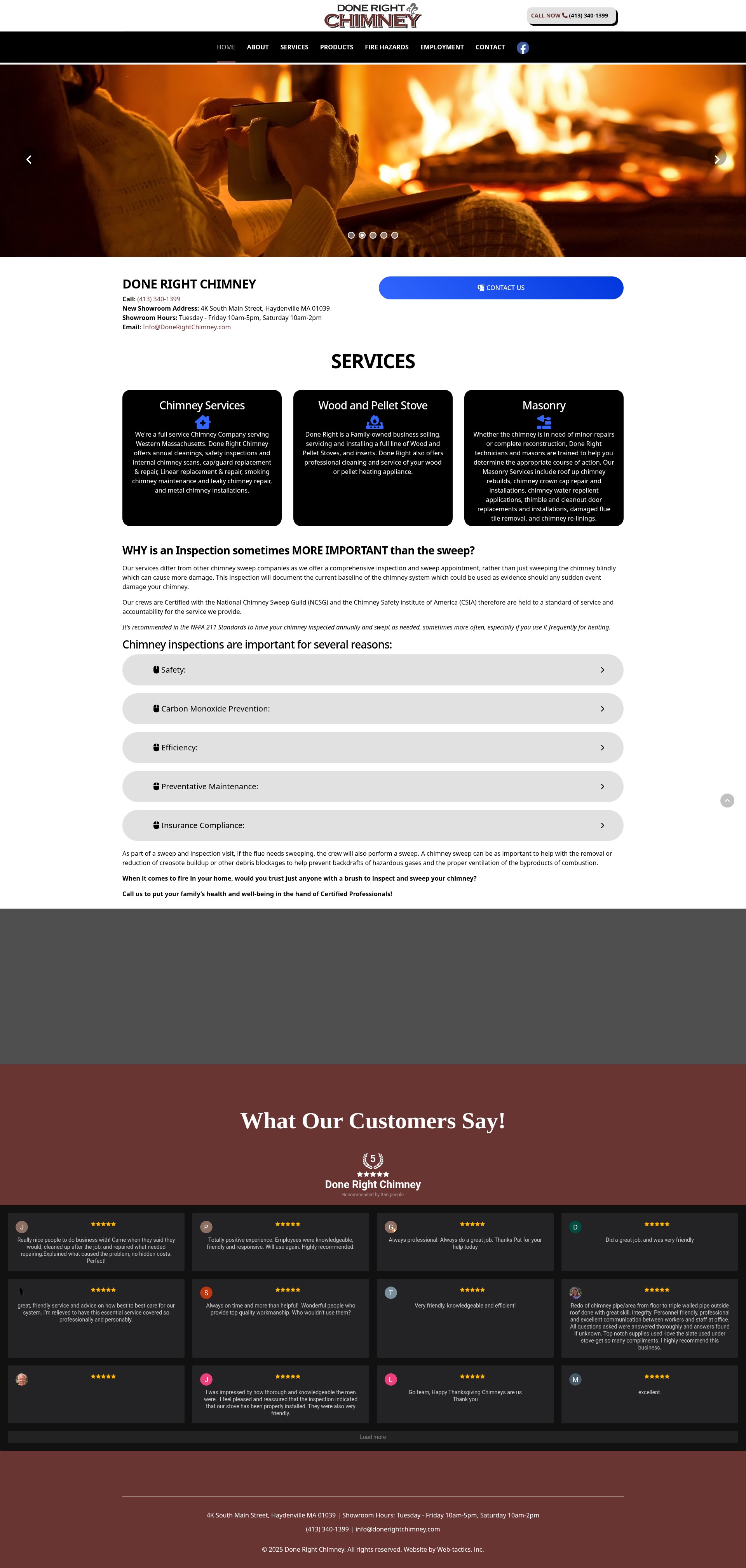 Screenshot of donerightchimney.services