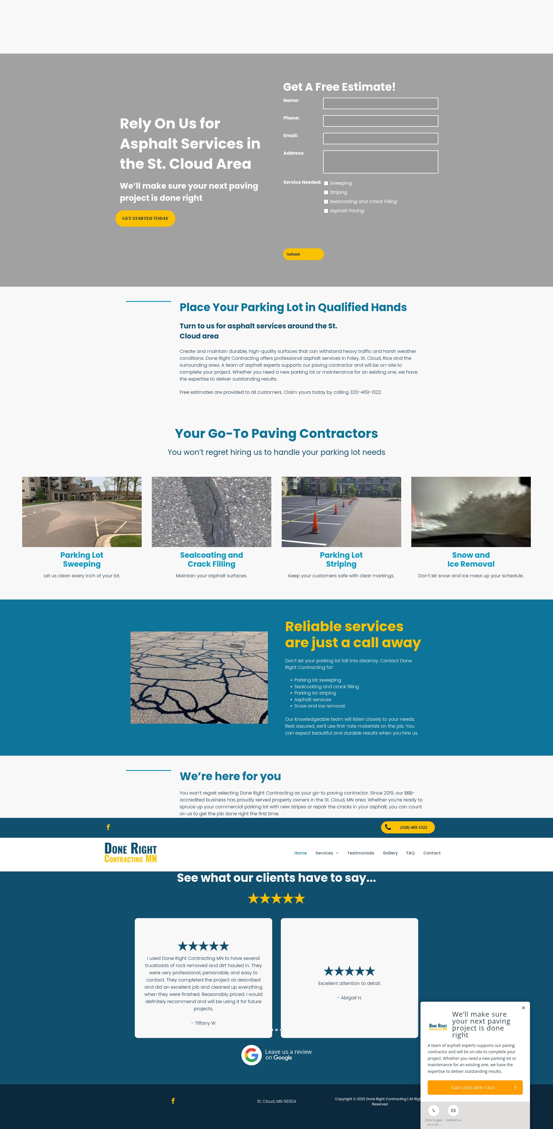 Screenshot of donerightcontracting.net