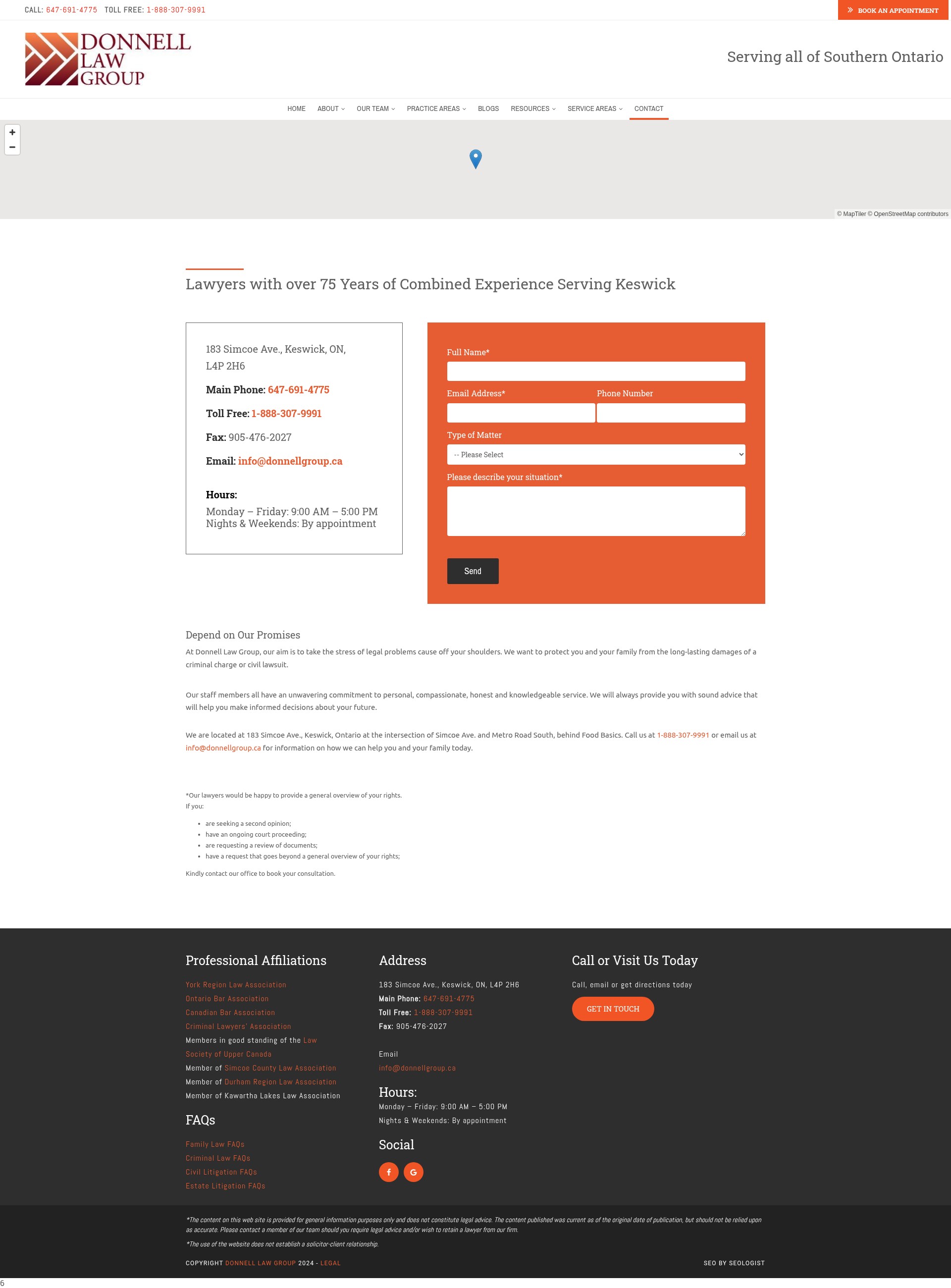 Screenshot of donnellgroup.ca