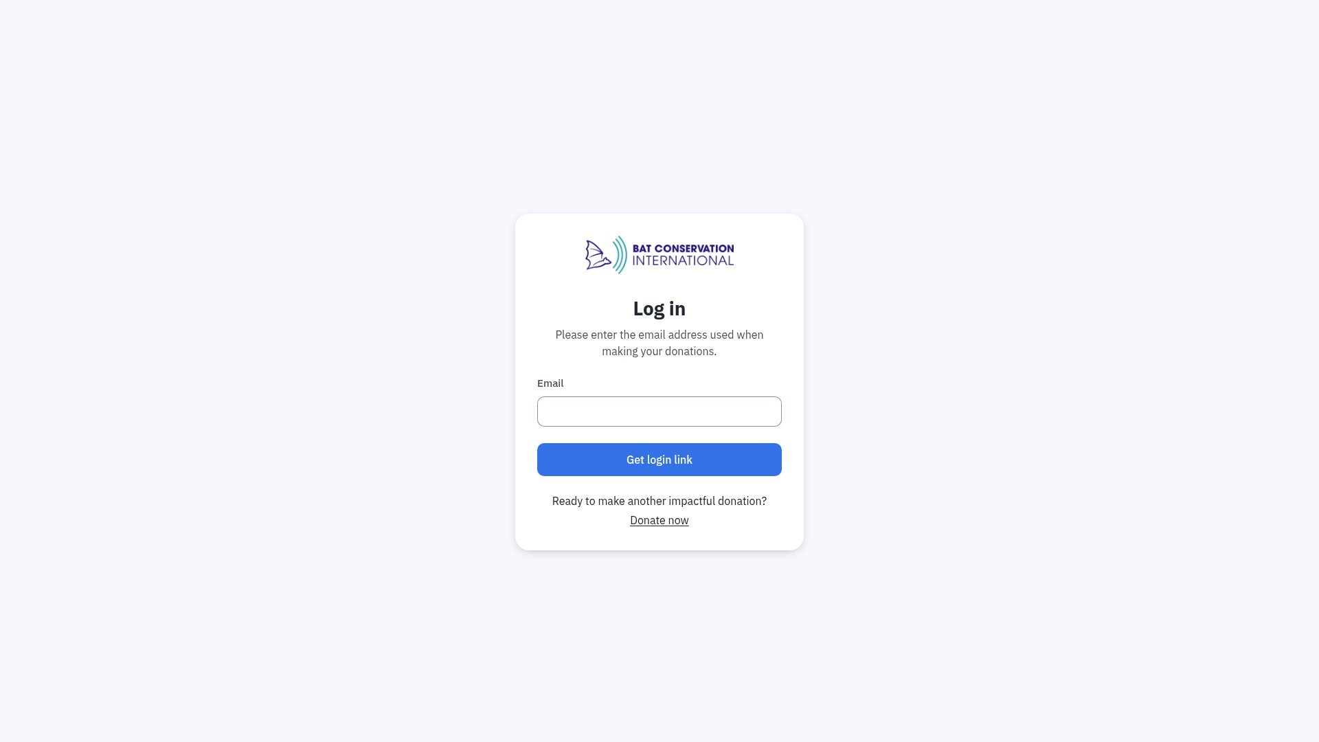 Screenshot of donor.batcon.org