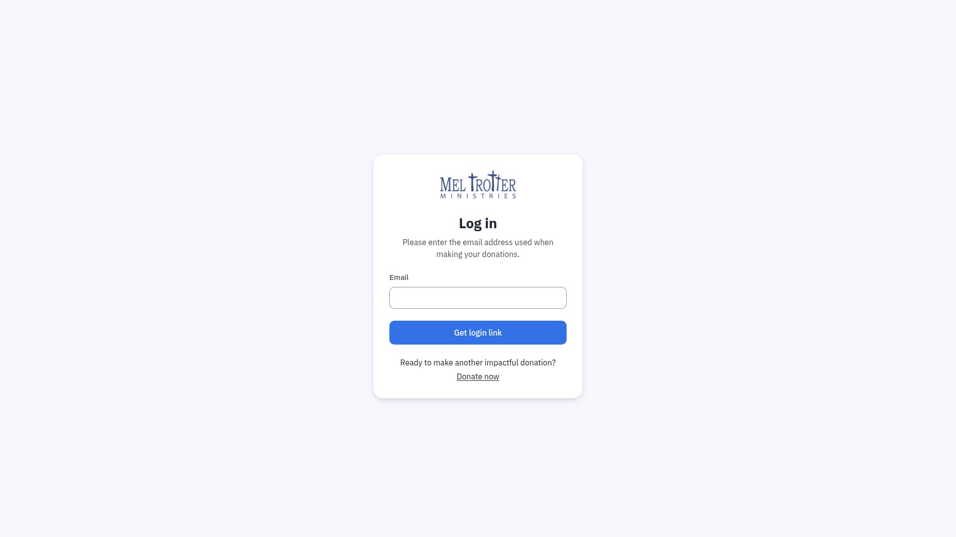 Screenshot of donor.meltrotter.org