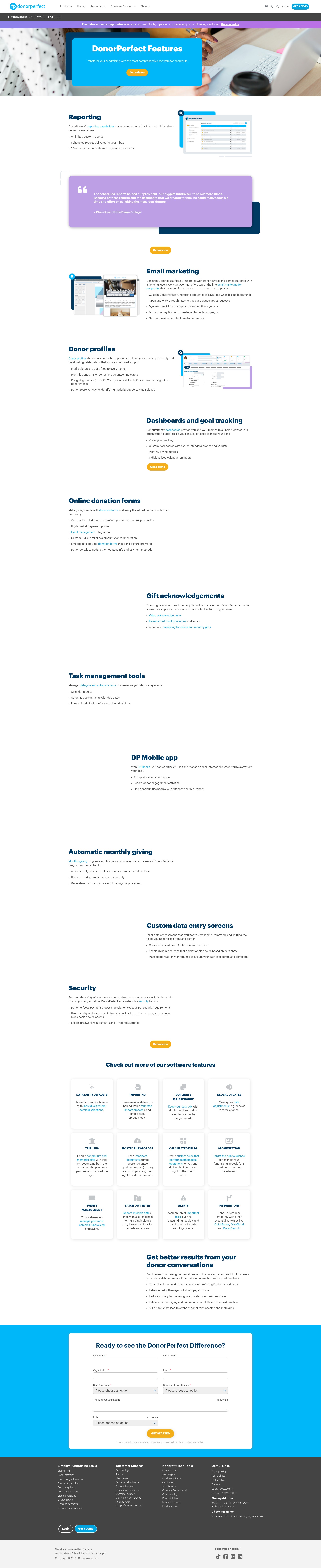 Screenshot of donorperfect.com
