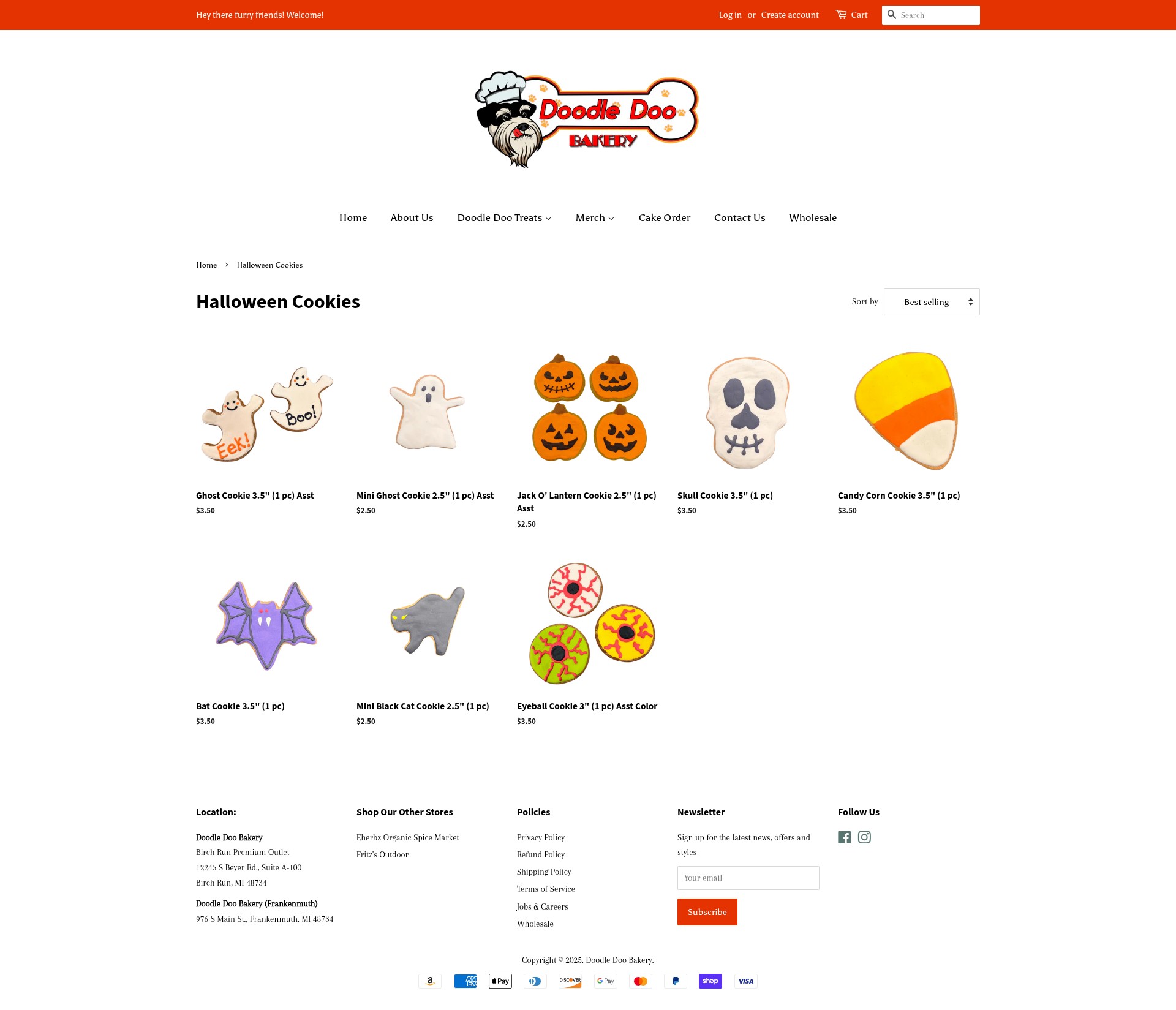 Screenshot of doodledoobakery.com