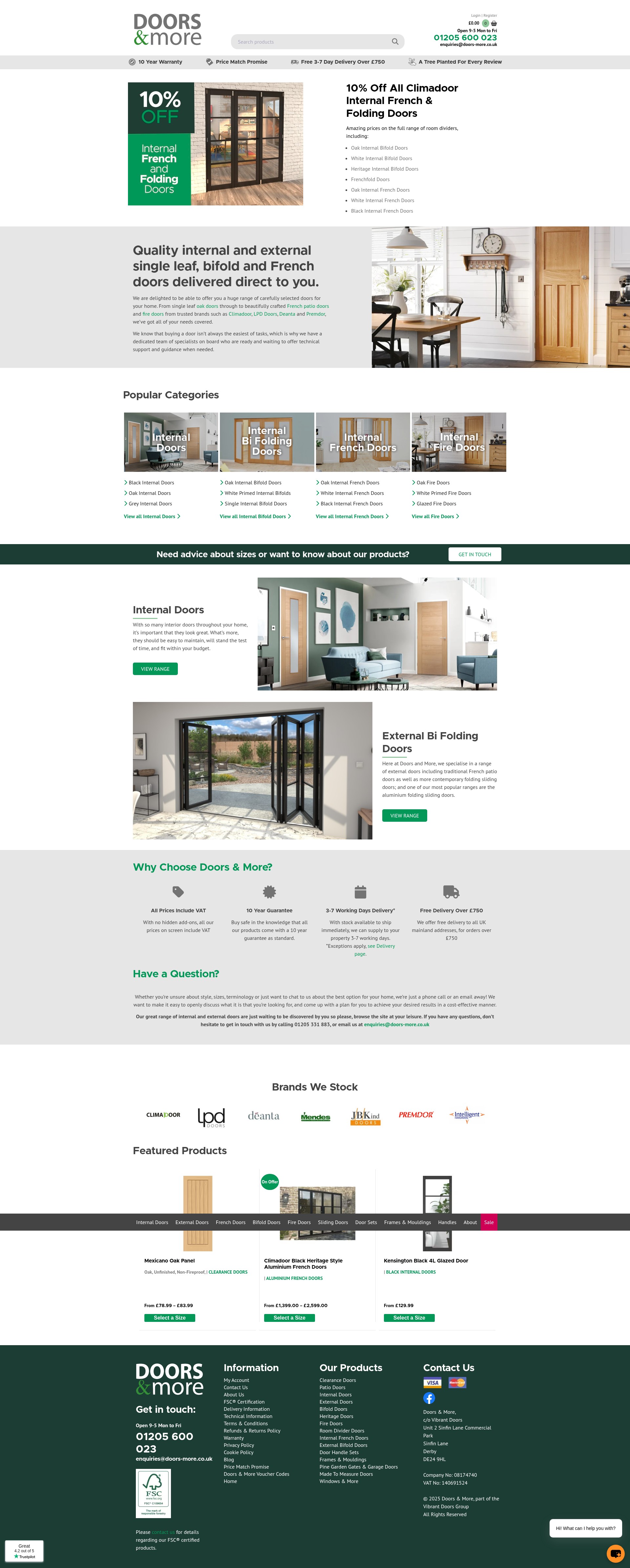 Screenshot of doorsonlineuk.co.uk