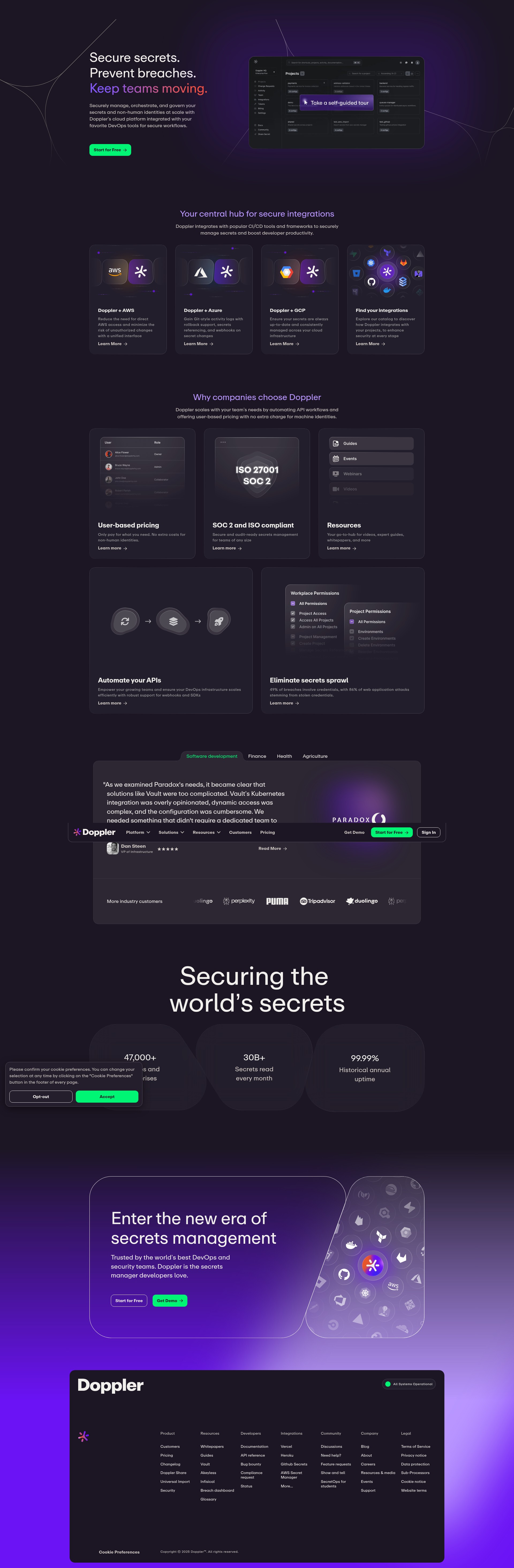 Screenshot of doppler.com