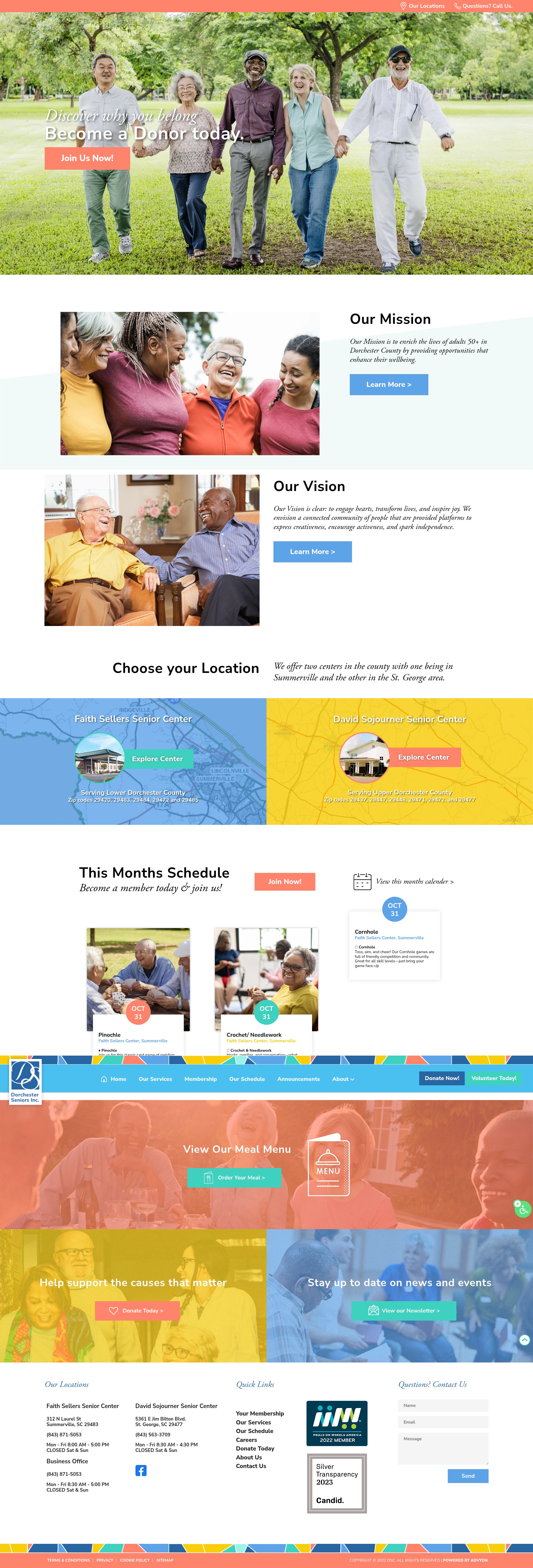 Screenshot of dorchesterseniors.com