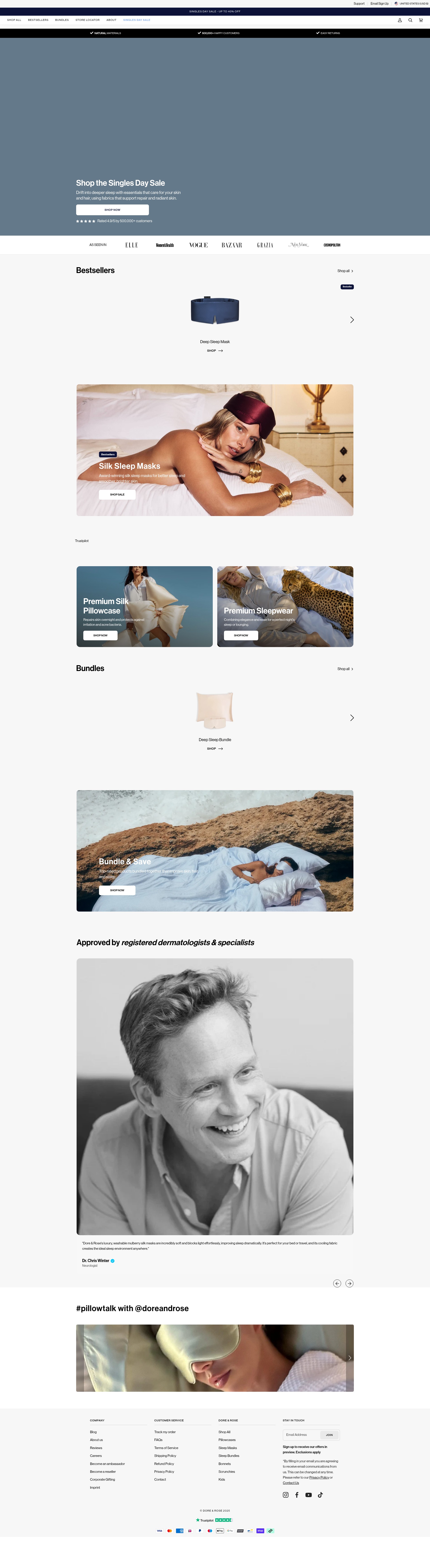 Screenshot of doreandrose.com