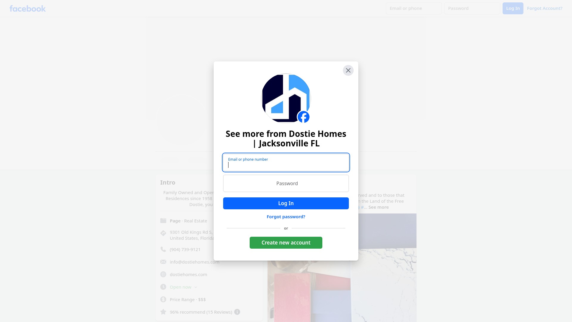 Screenshot of dostiehomes.com