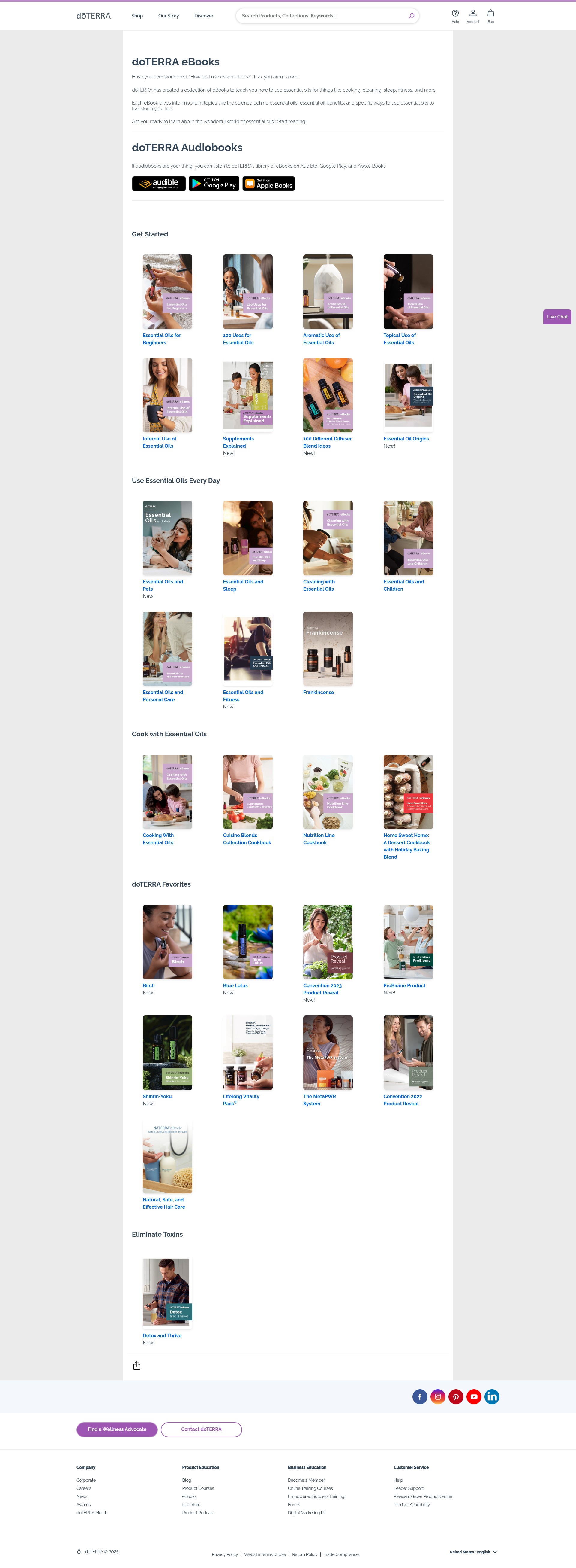 Screenshot of doterra.com