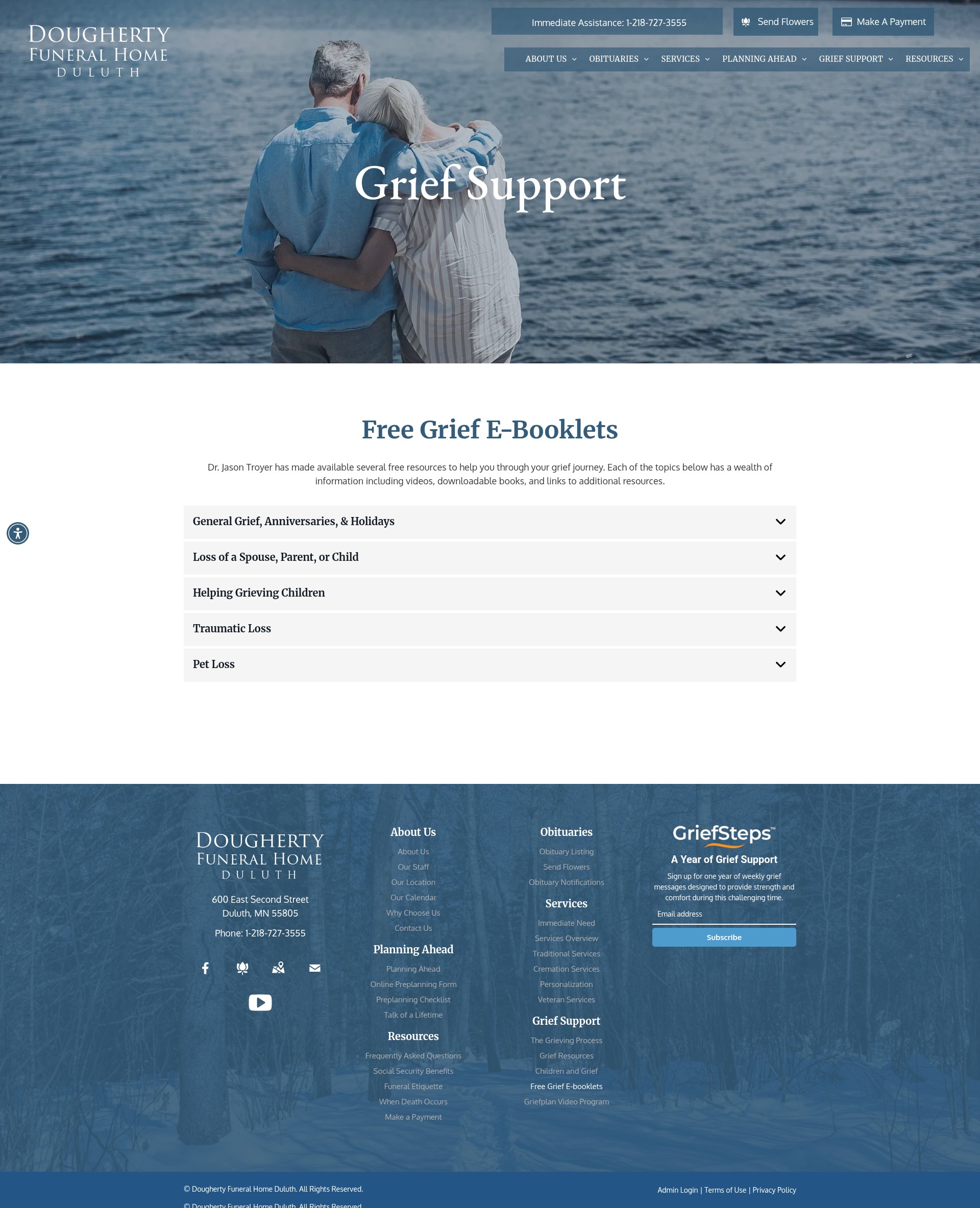 Screenshot of doughertyfuneralduluth.com