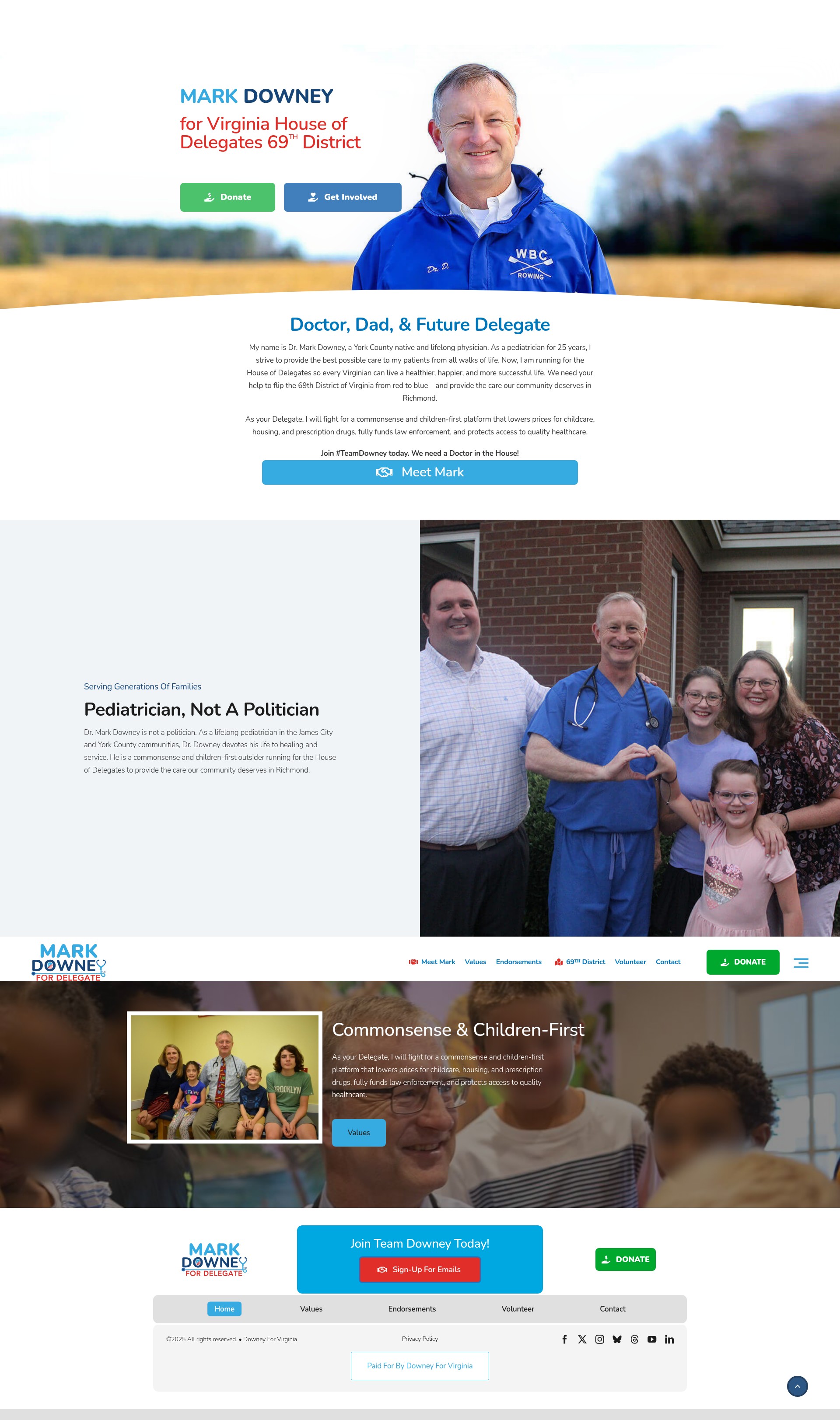 Screenshot of downeyforva.com
