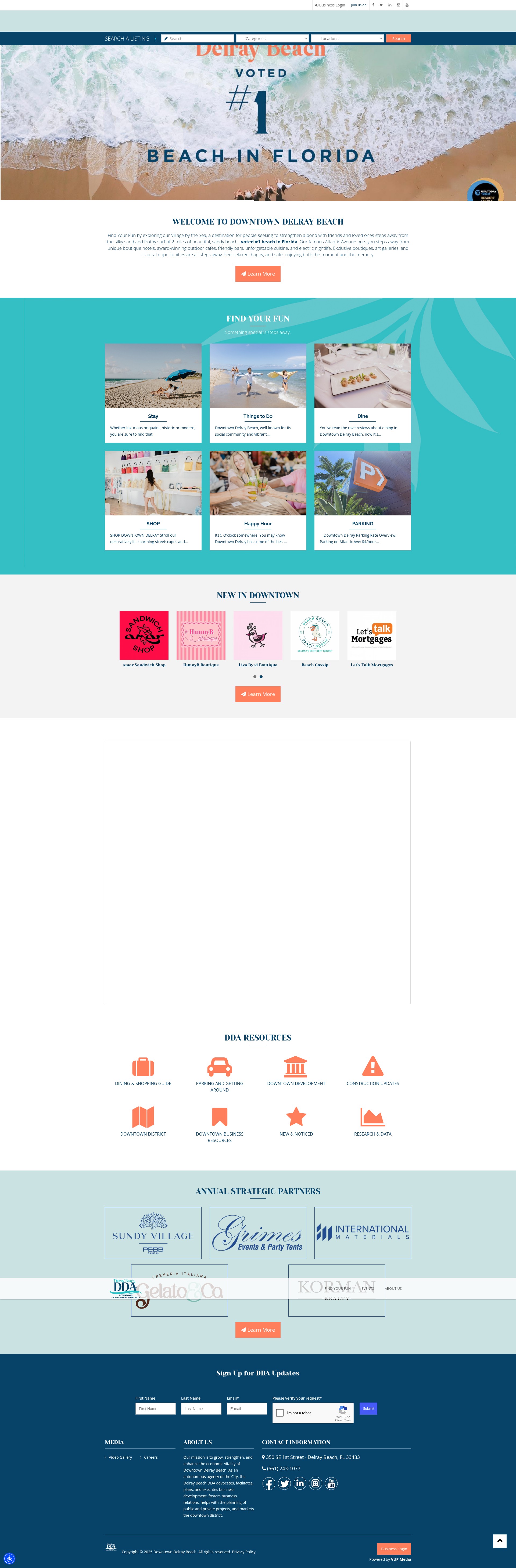 Screenshot of downtowndelraybeach.com