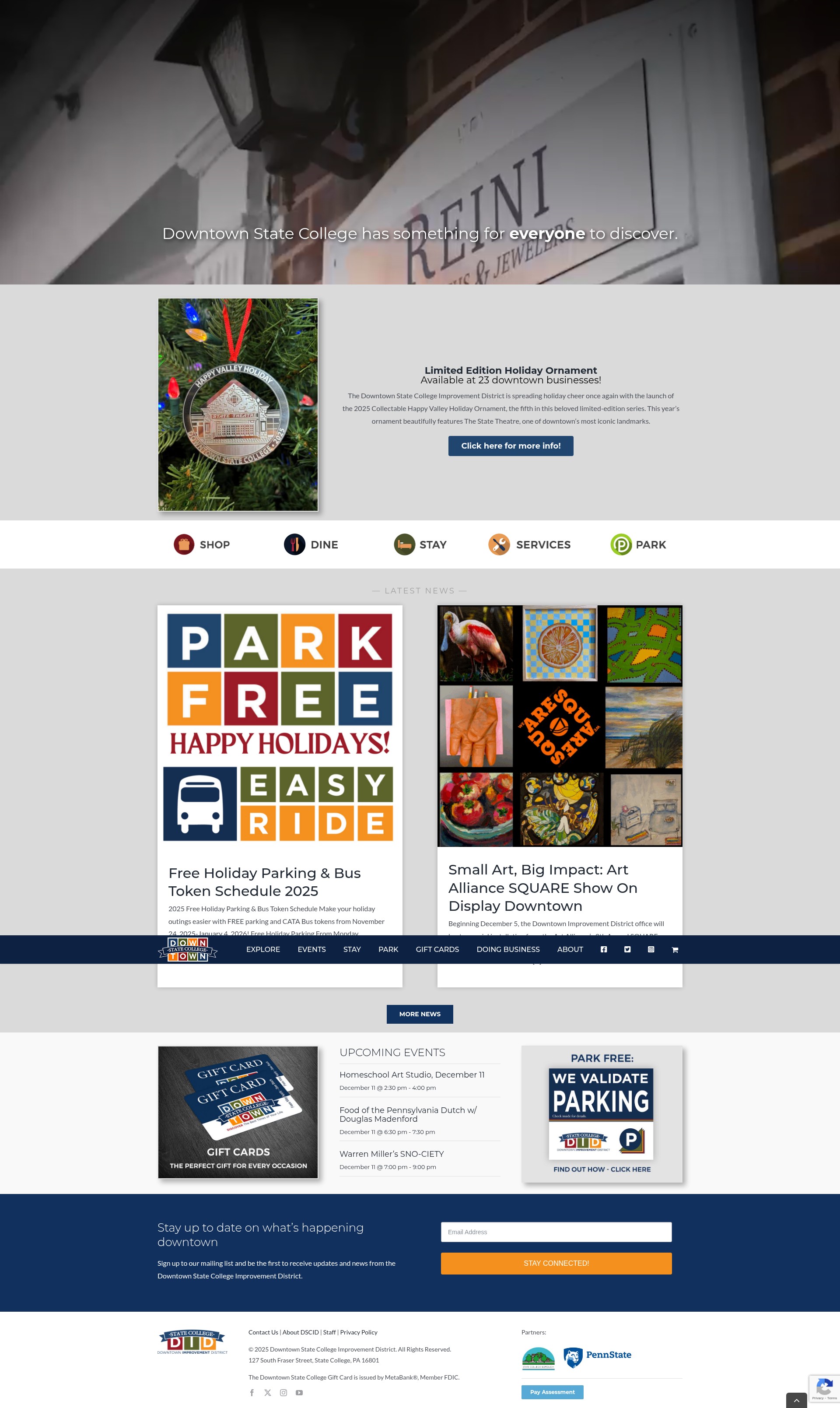 Screenshot of downtownstatecollege.com