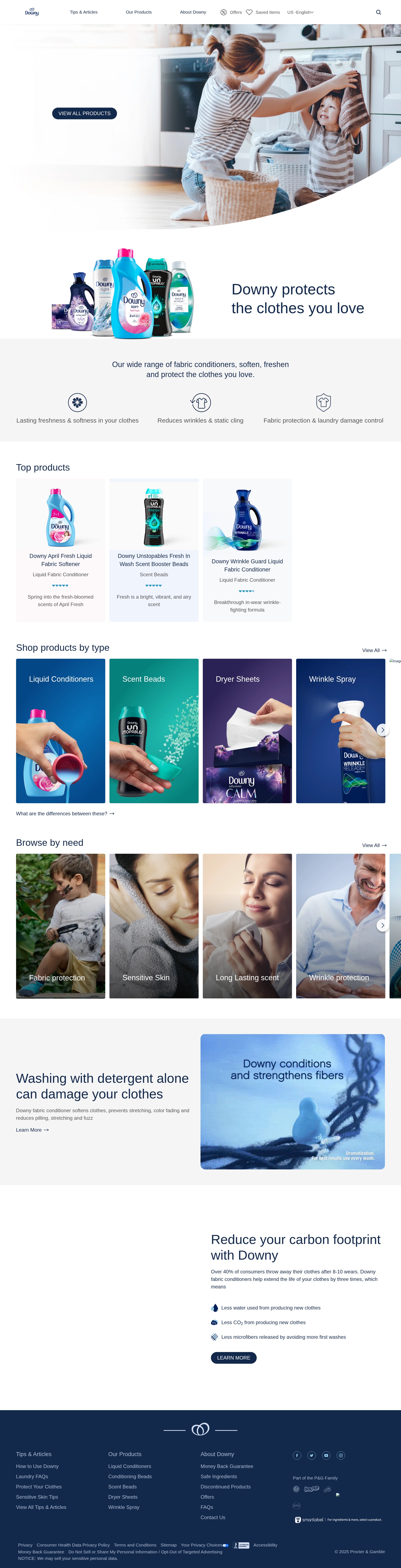 Screenshot of downy.com