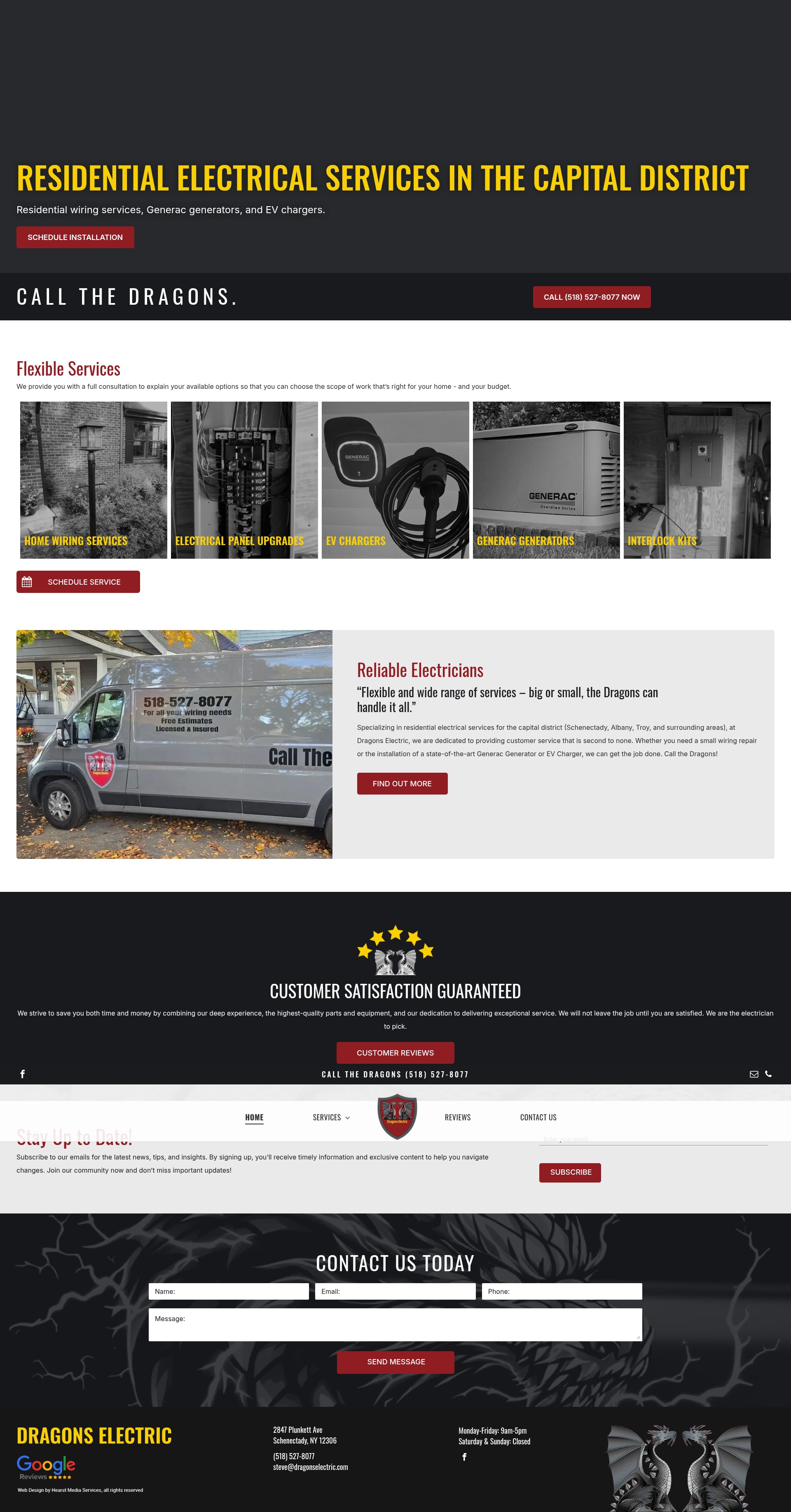 Screenshot of dragonselectric.com