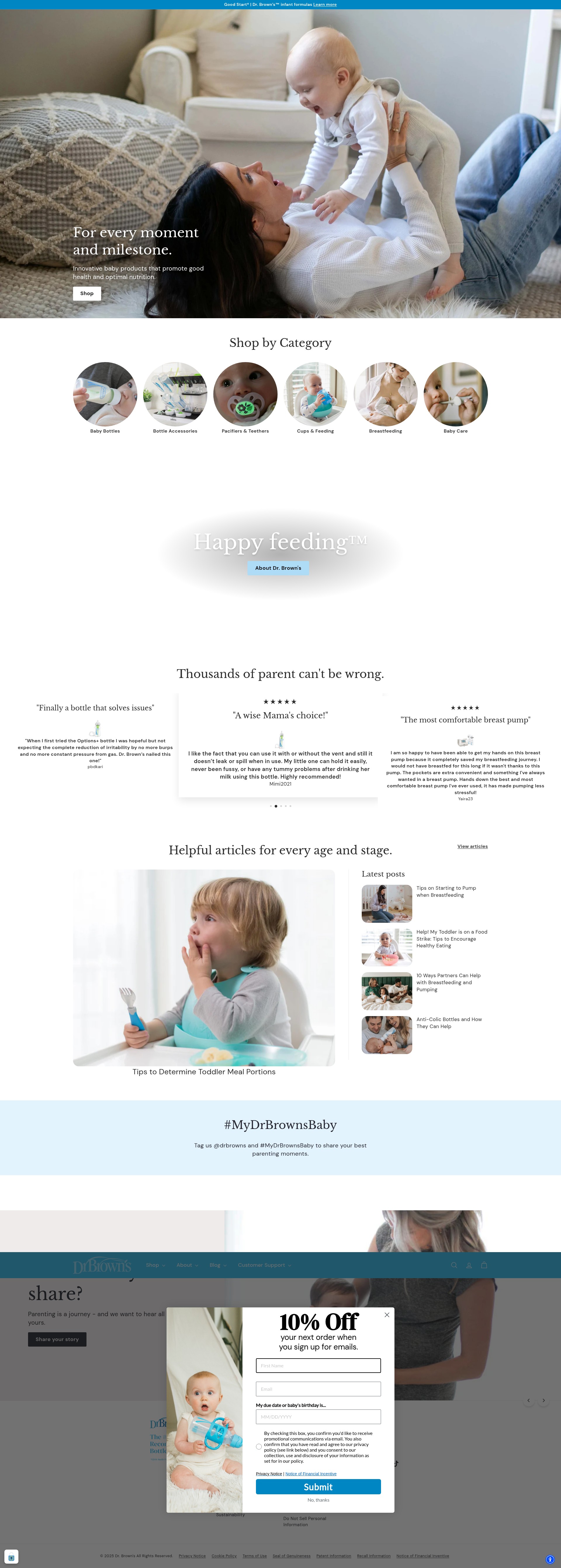 Screenshot of drbrownsbaby.com