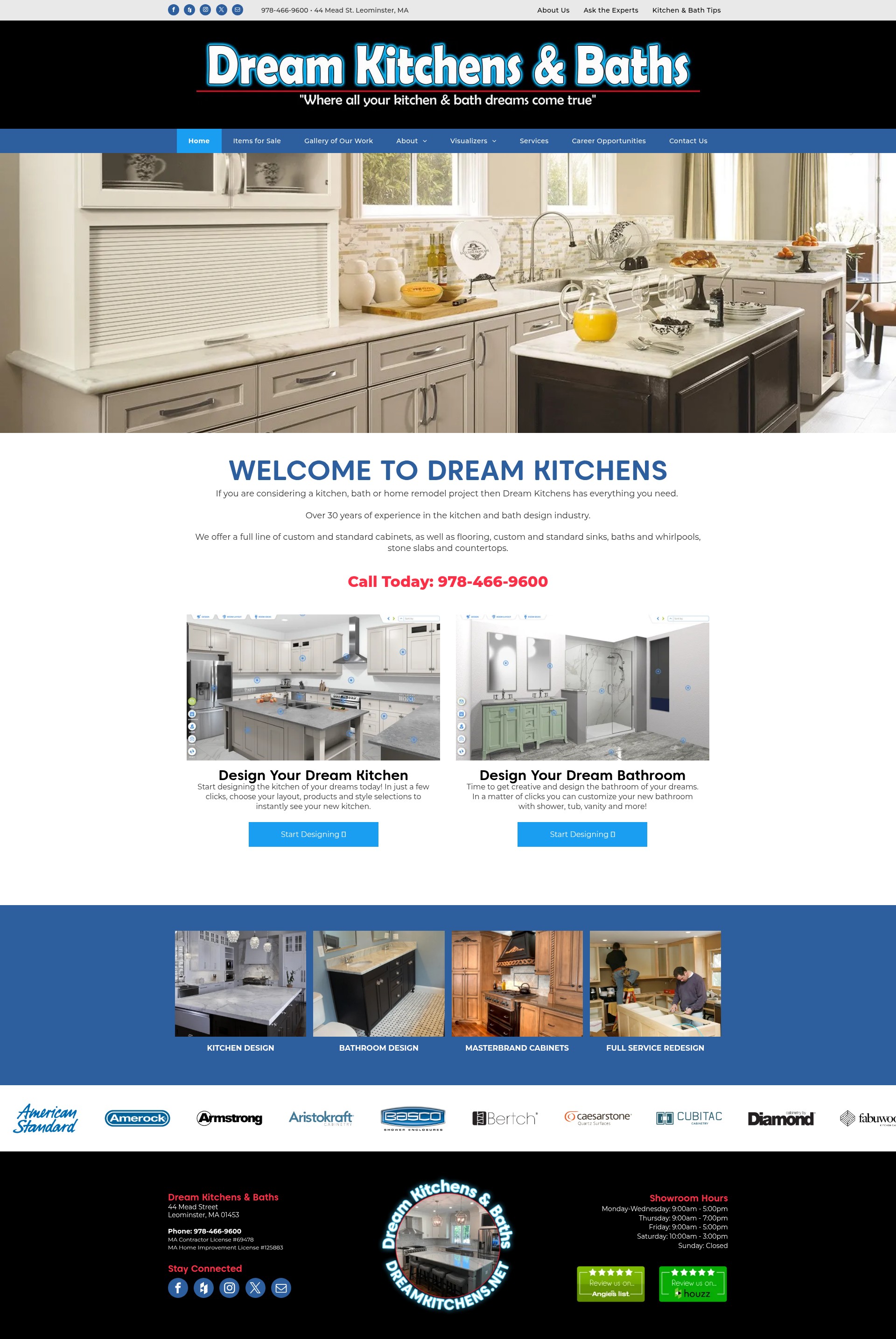 Screenshot of dreamkitchens.net