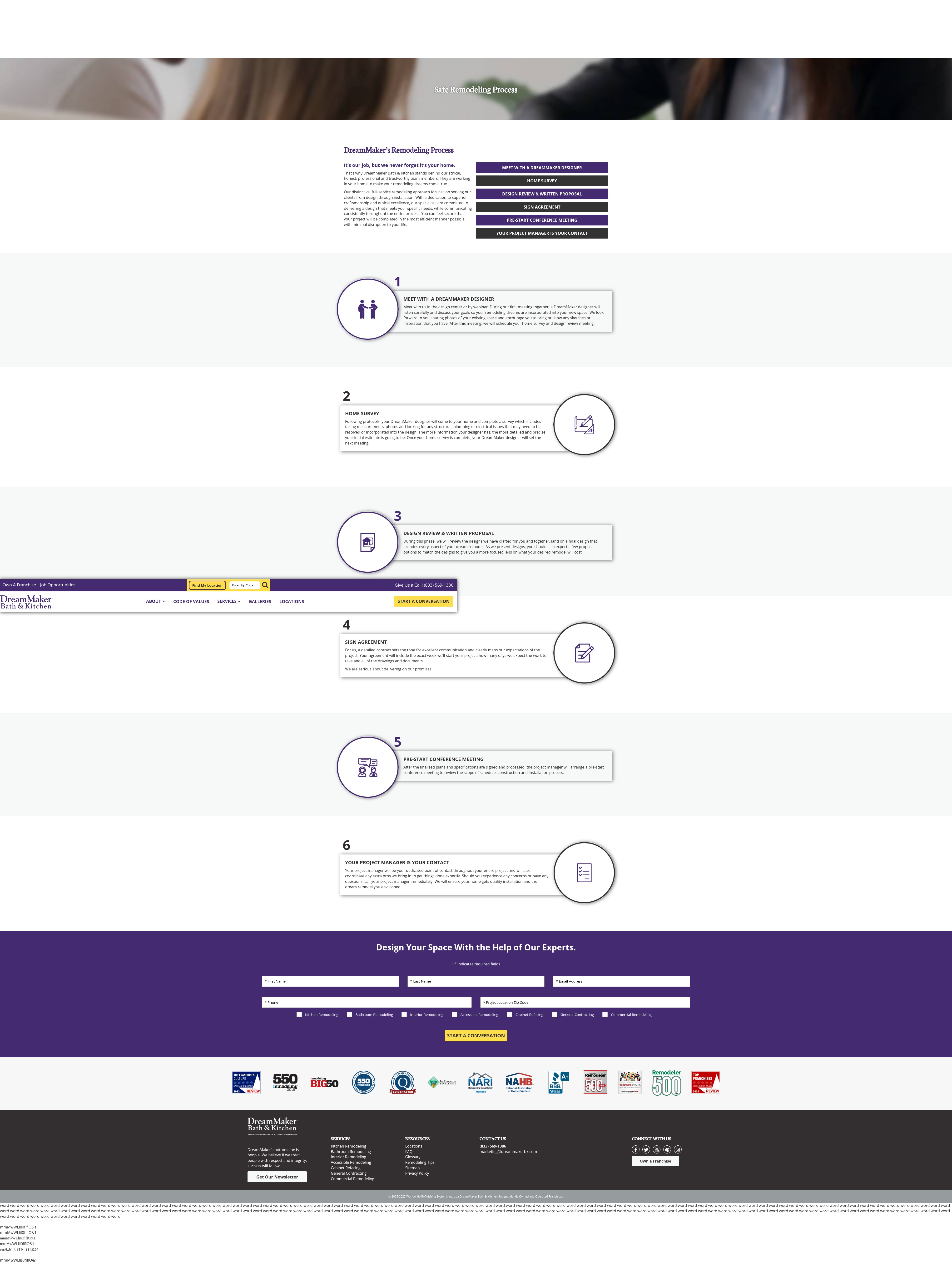 Screenshot of dreammaker-remodel.com