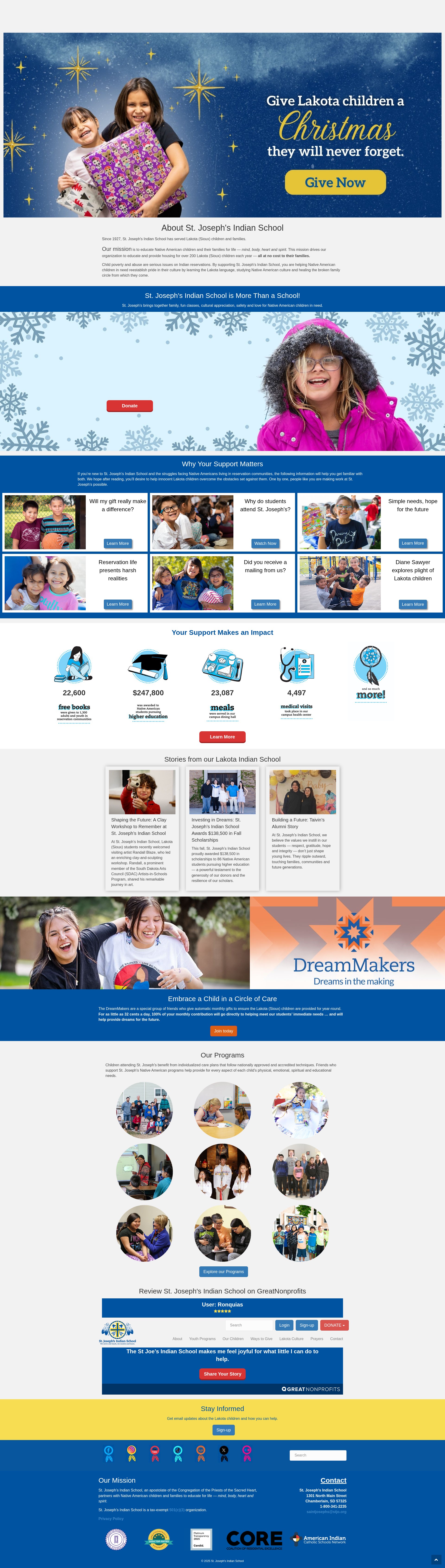 Screenshot of dreammakers.stjo.org