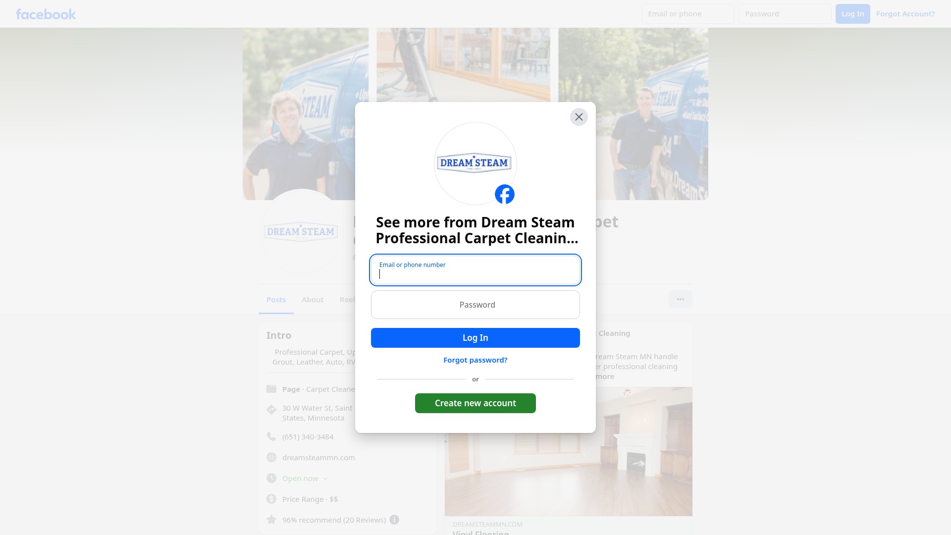 Screenshot of dreamsteammn.com