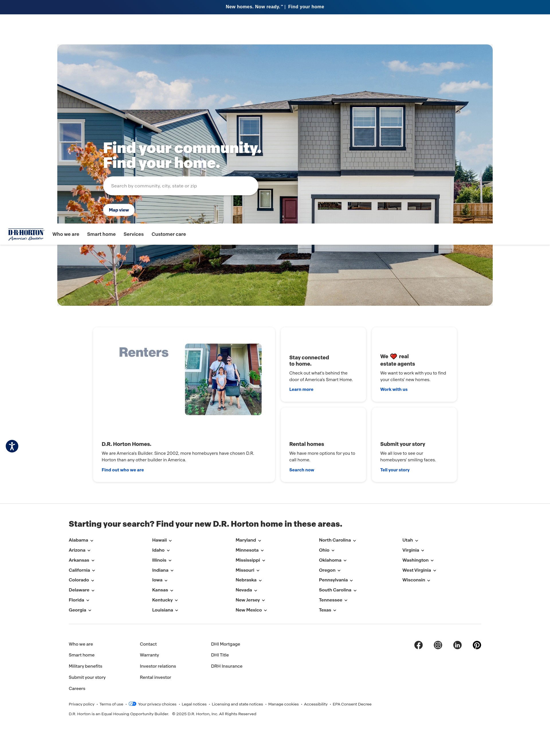 Screenshot of drhorton.com