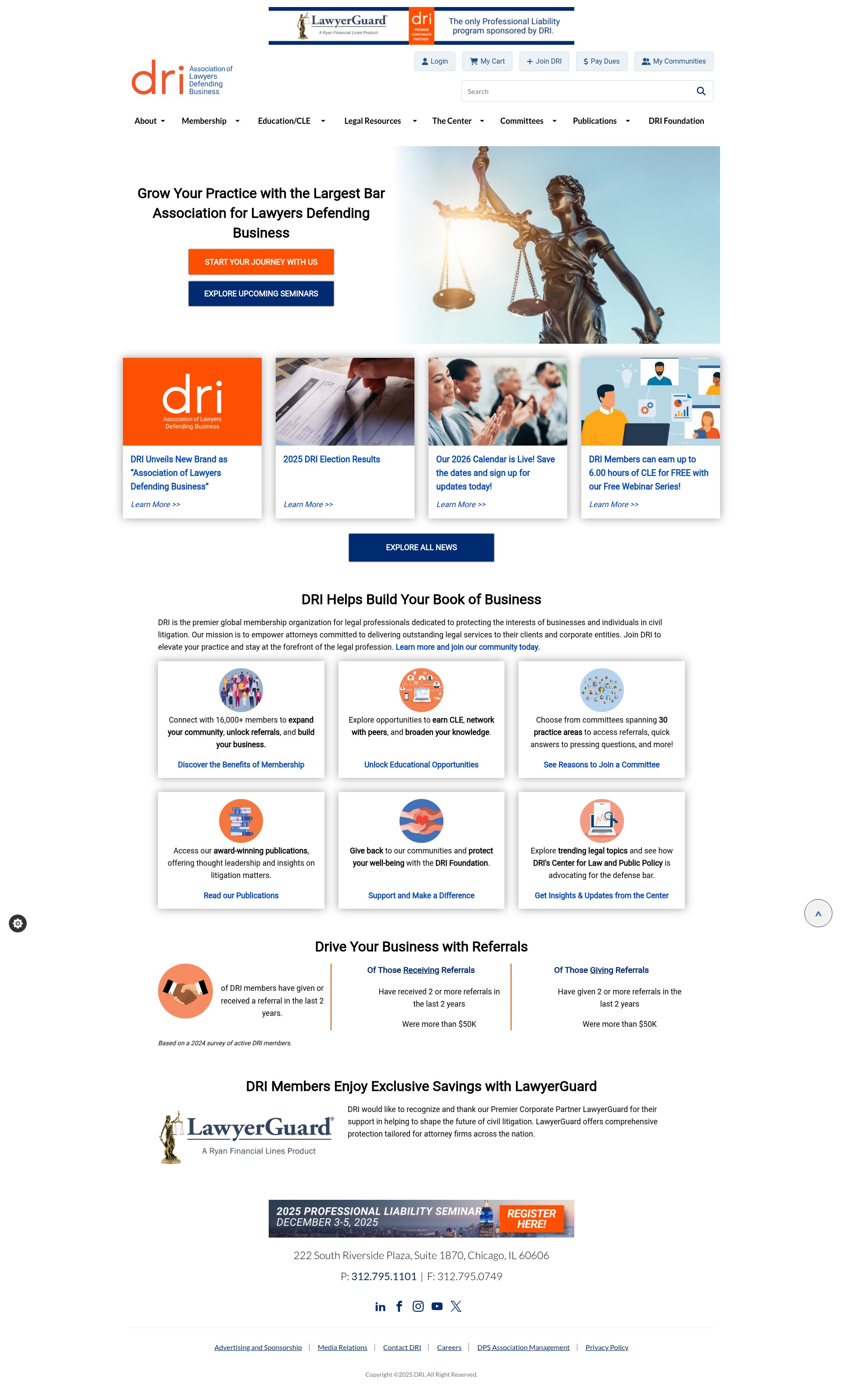 Screenshot of dri.org