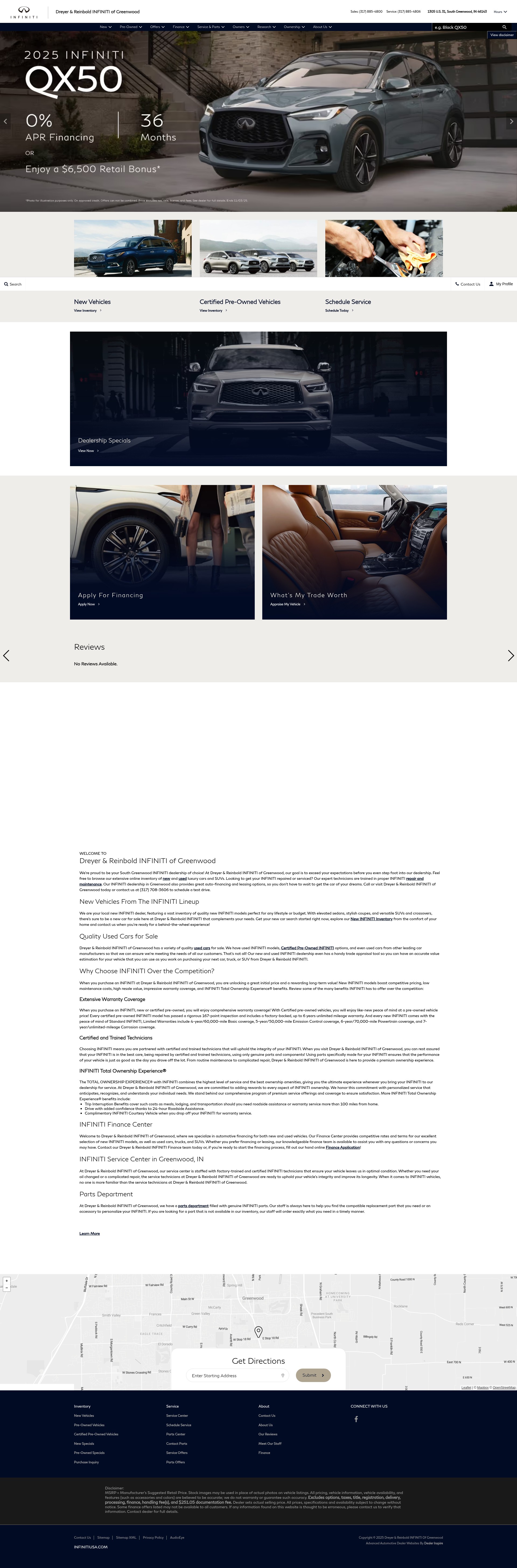 Screenshot of drinfinitisouth.com