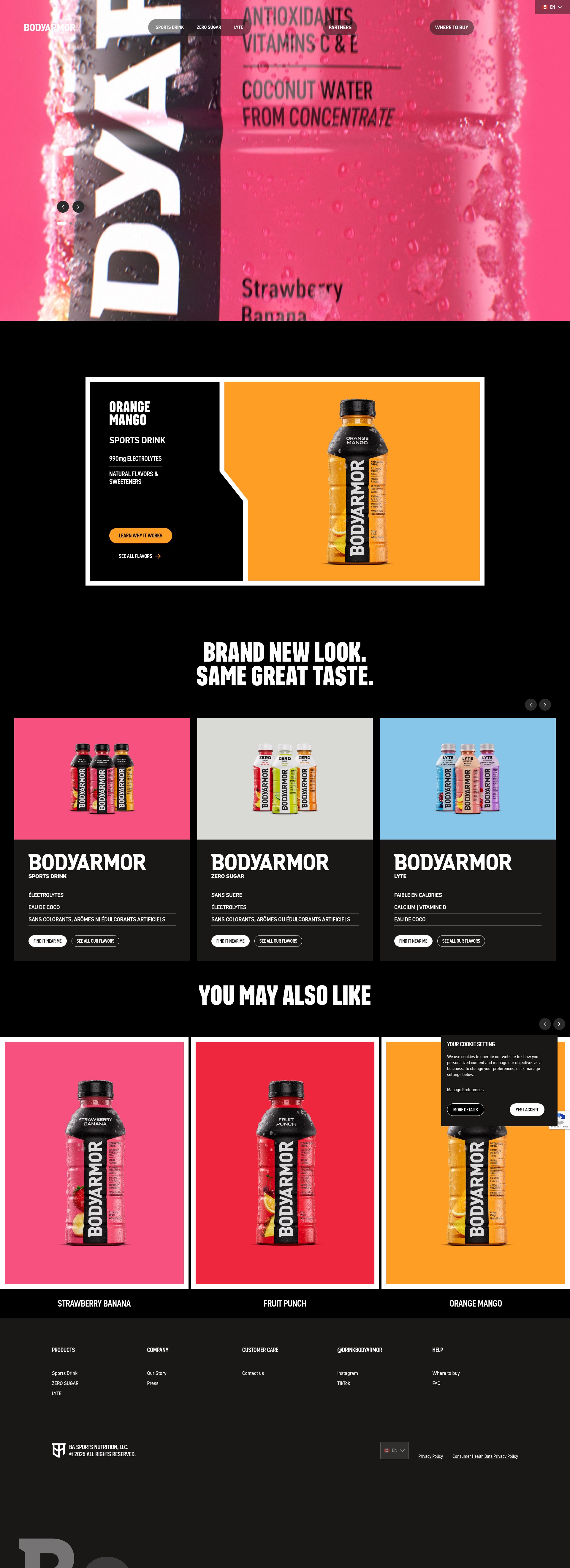 Screenshot of drinkbodyarmor.ca