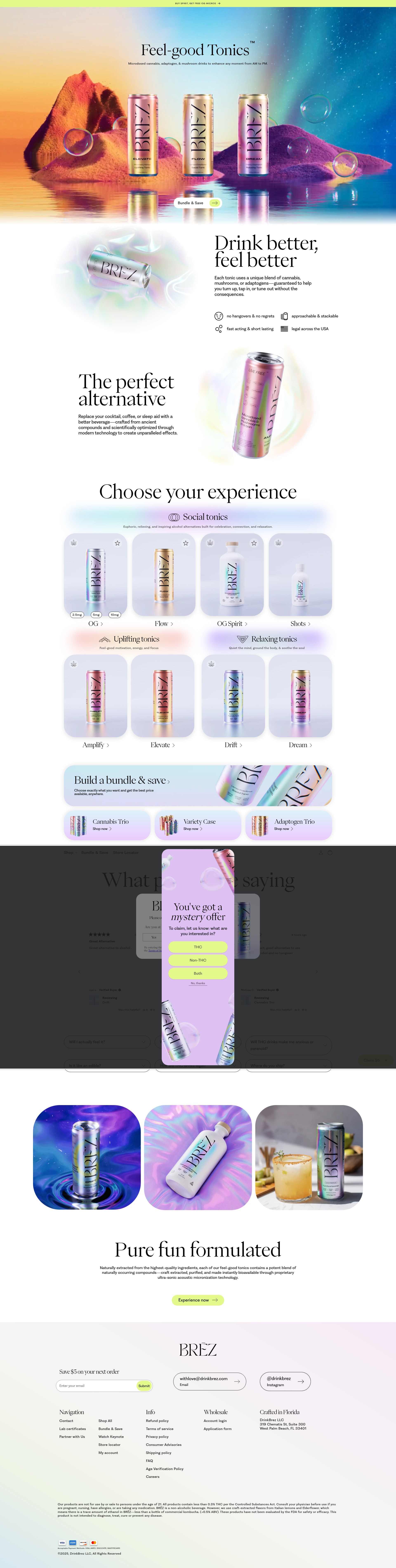 Screenshot of drinkbrez.com