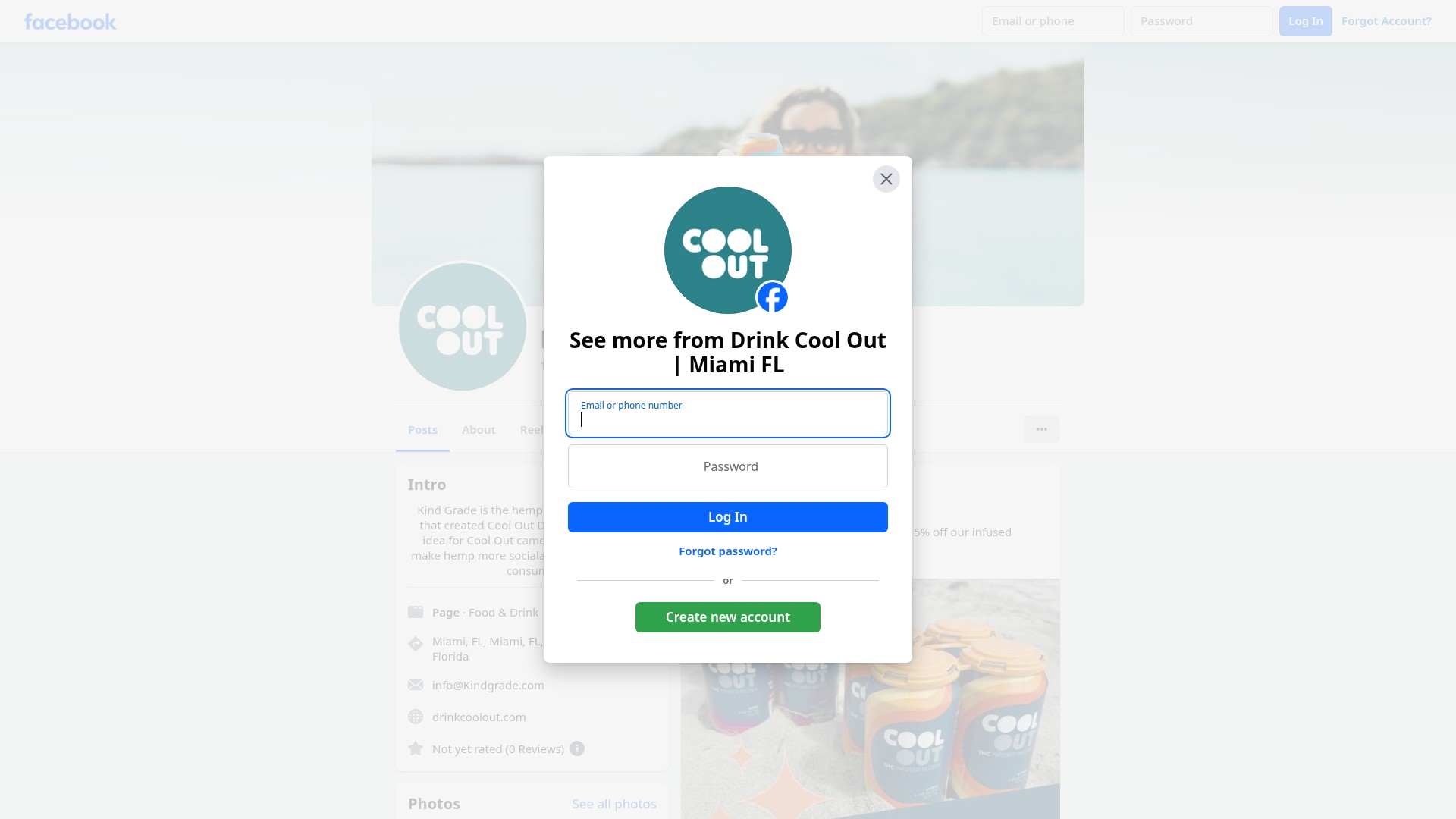 Screenshot of drinkcoolout.com