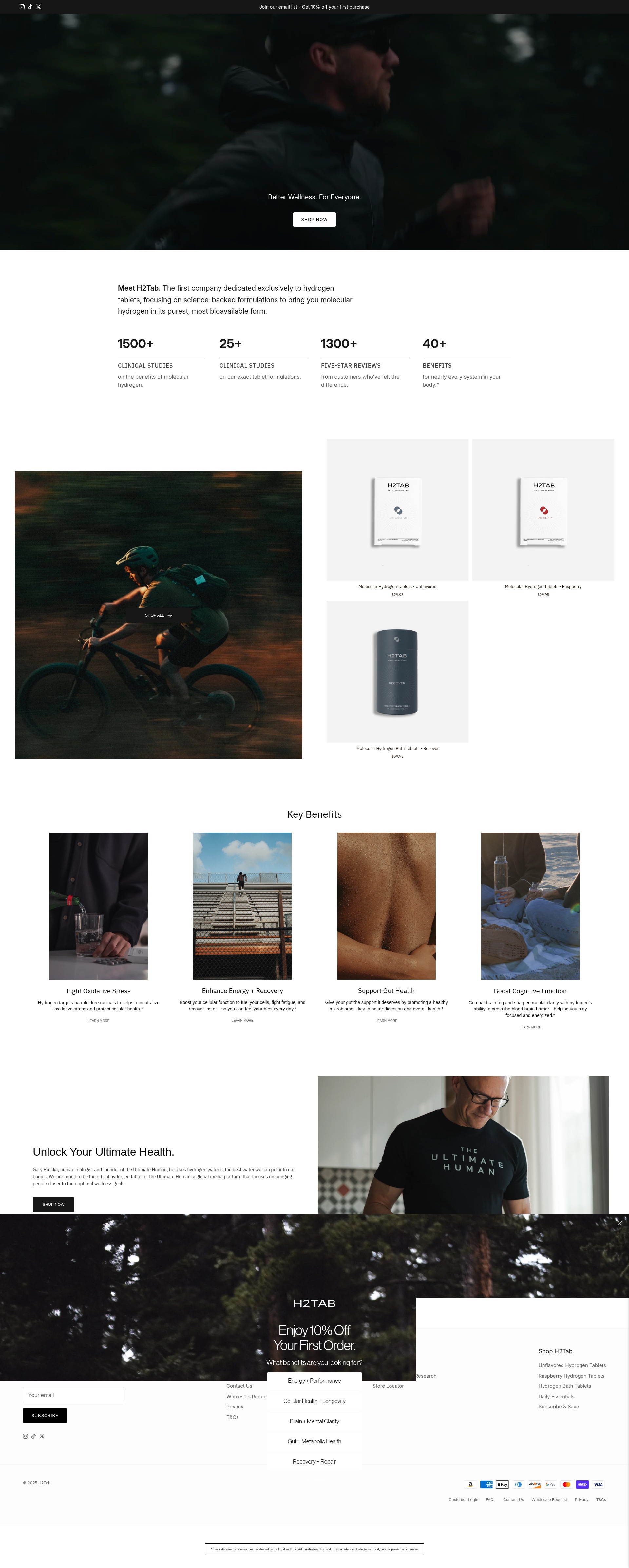 Screenshot of drinkh2tab.com