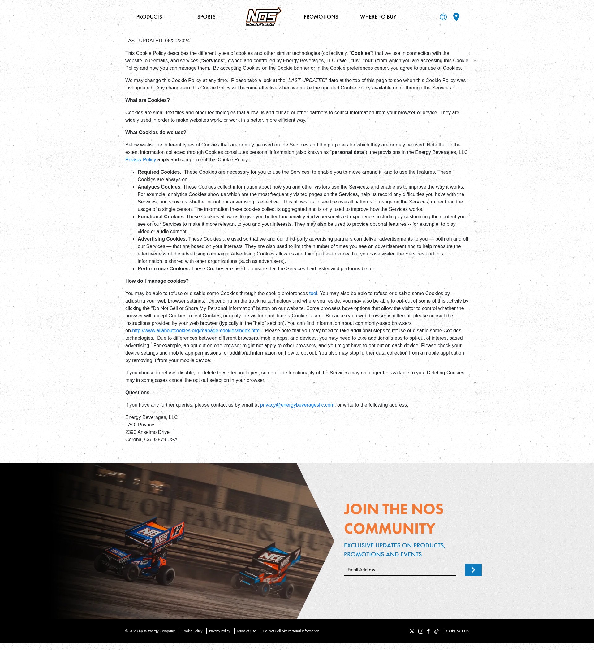 Screenshot of drinknos.com