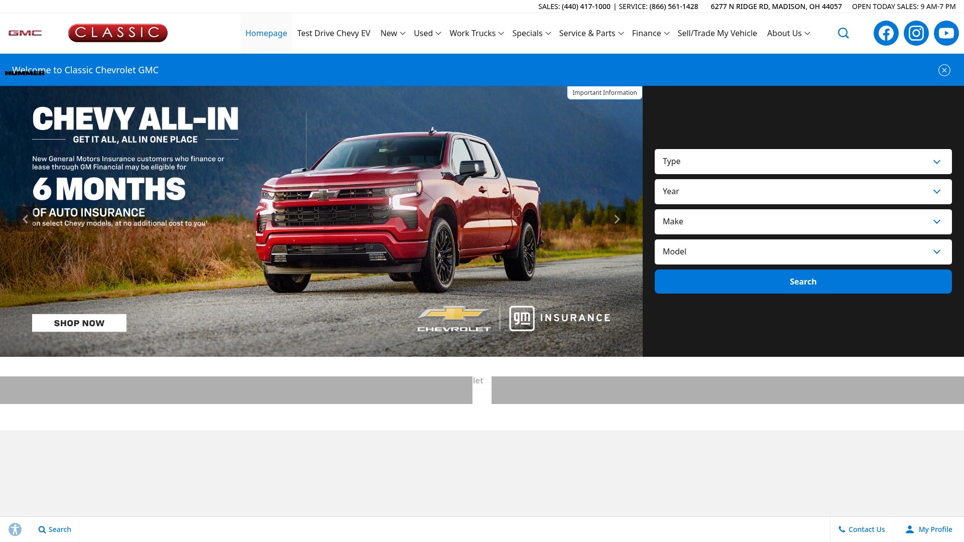 Screenshot of driveclassicgm.com