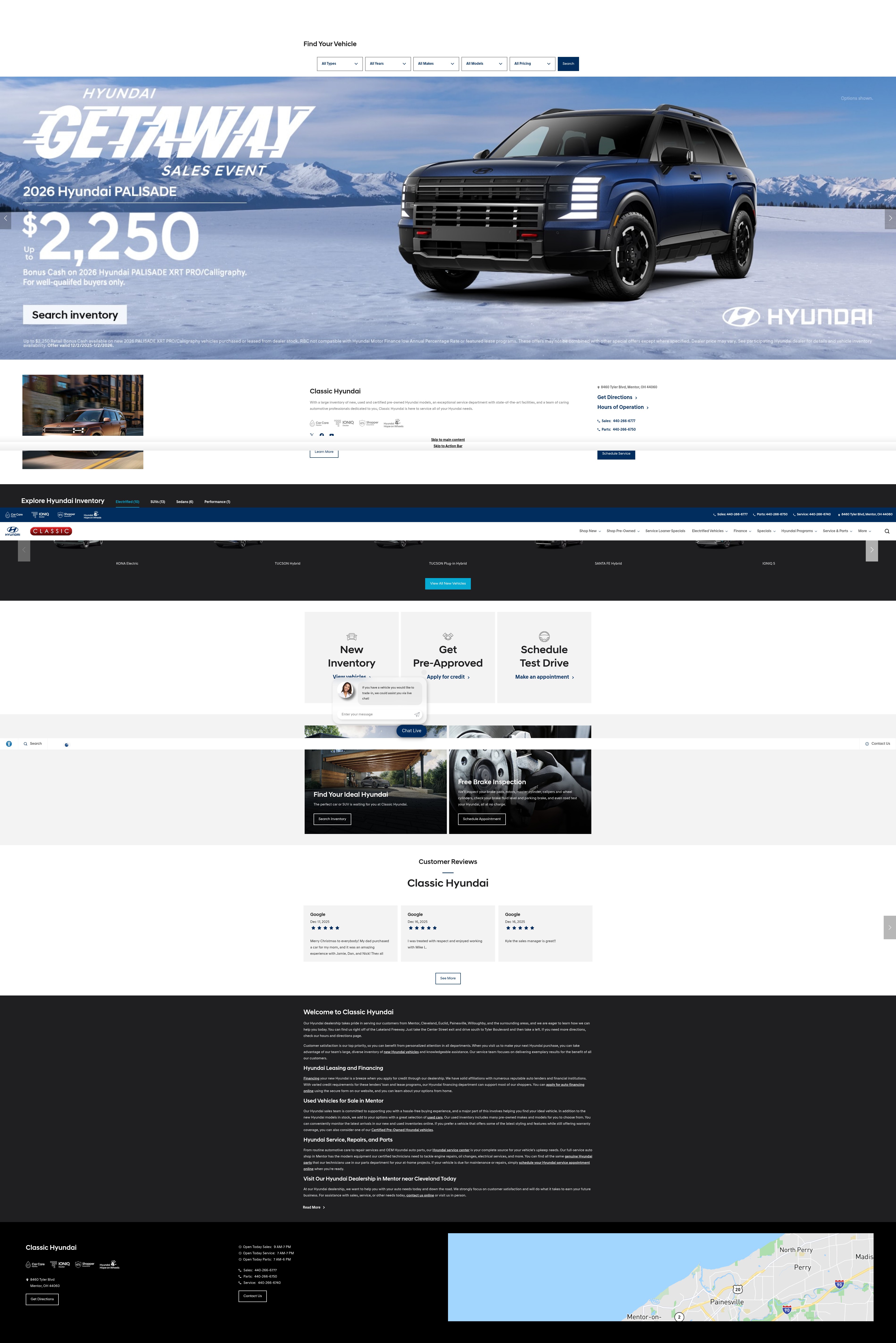 Screenshot of driveclassichyundai.com