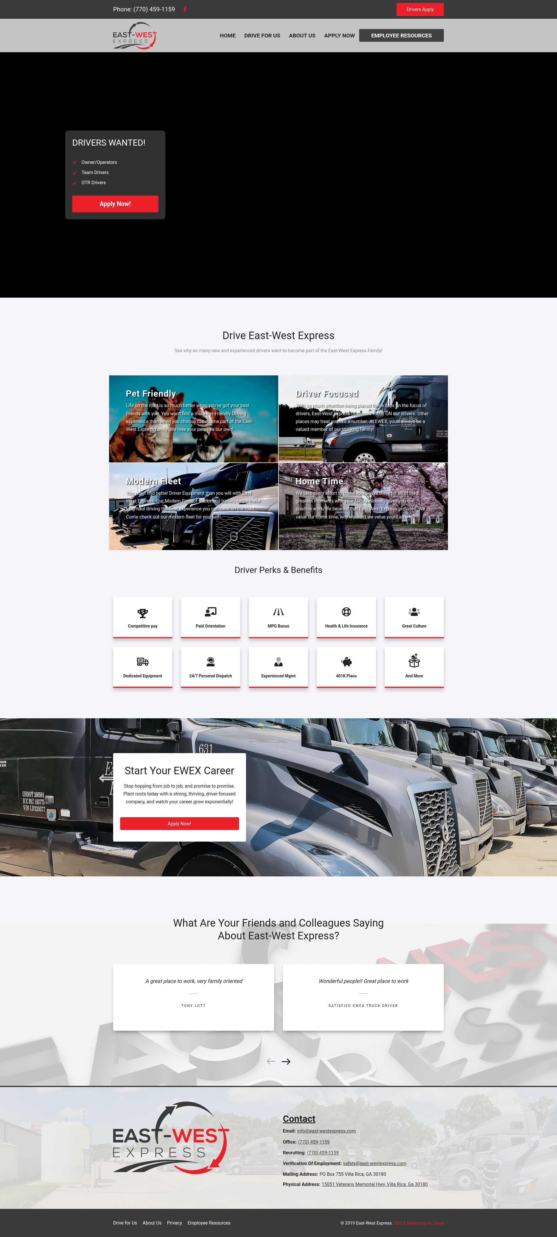 Screenshot of driveeastwest.com
