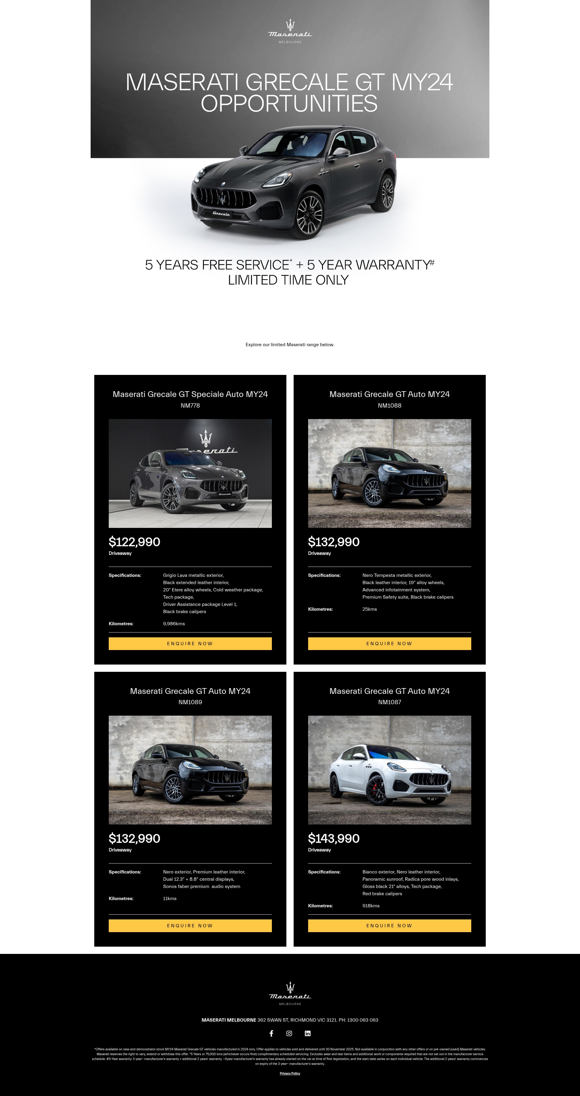 Screenshot of drivemaseratimelbourne.com.au