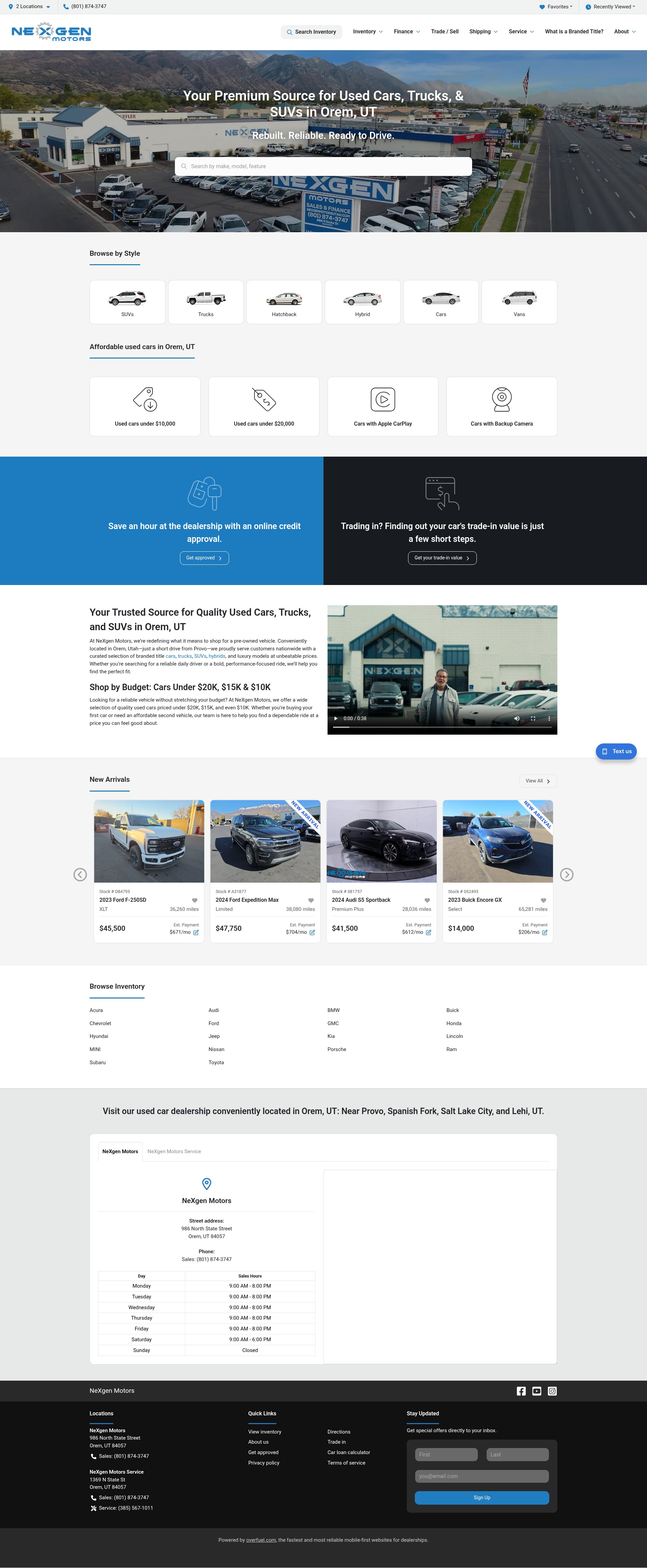 Screenshot of drivenexgen.com