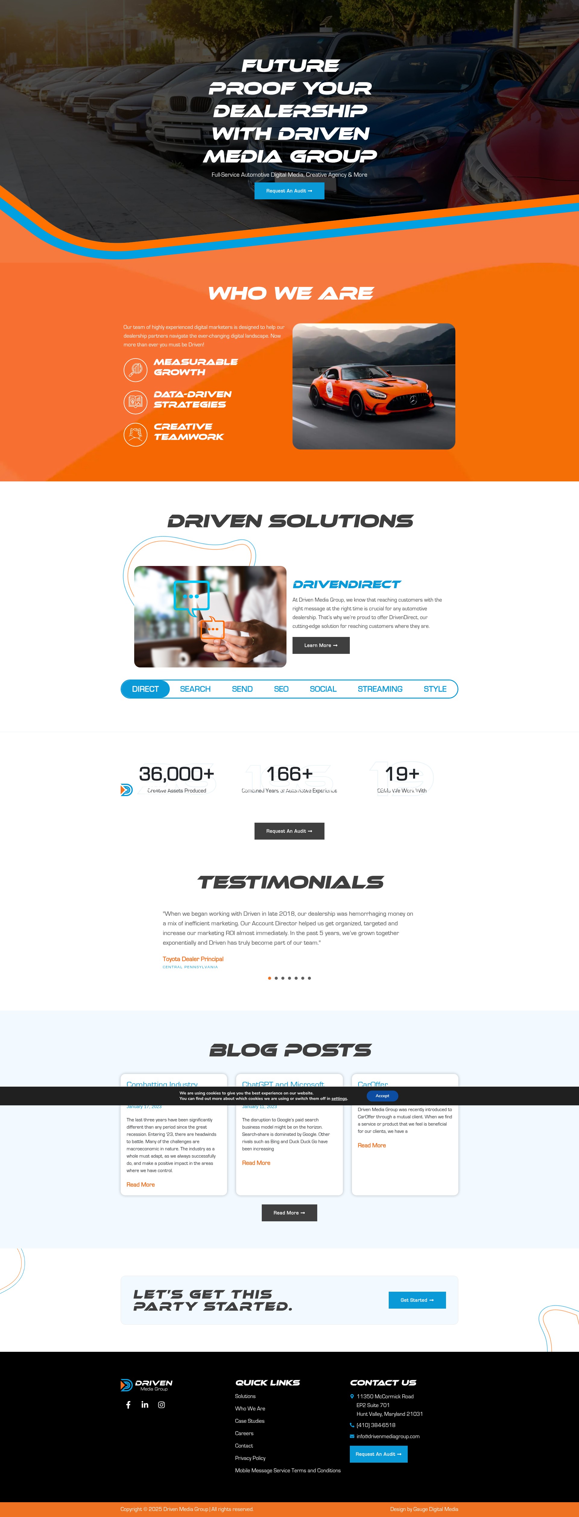 Screenshot of drivenmediagroup.com
