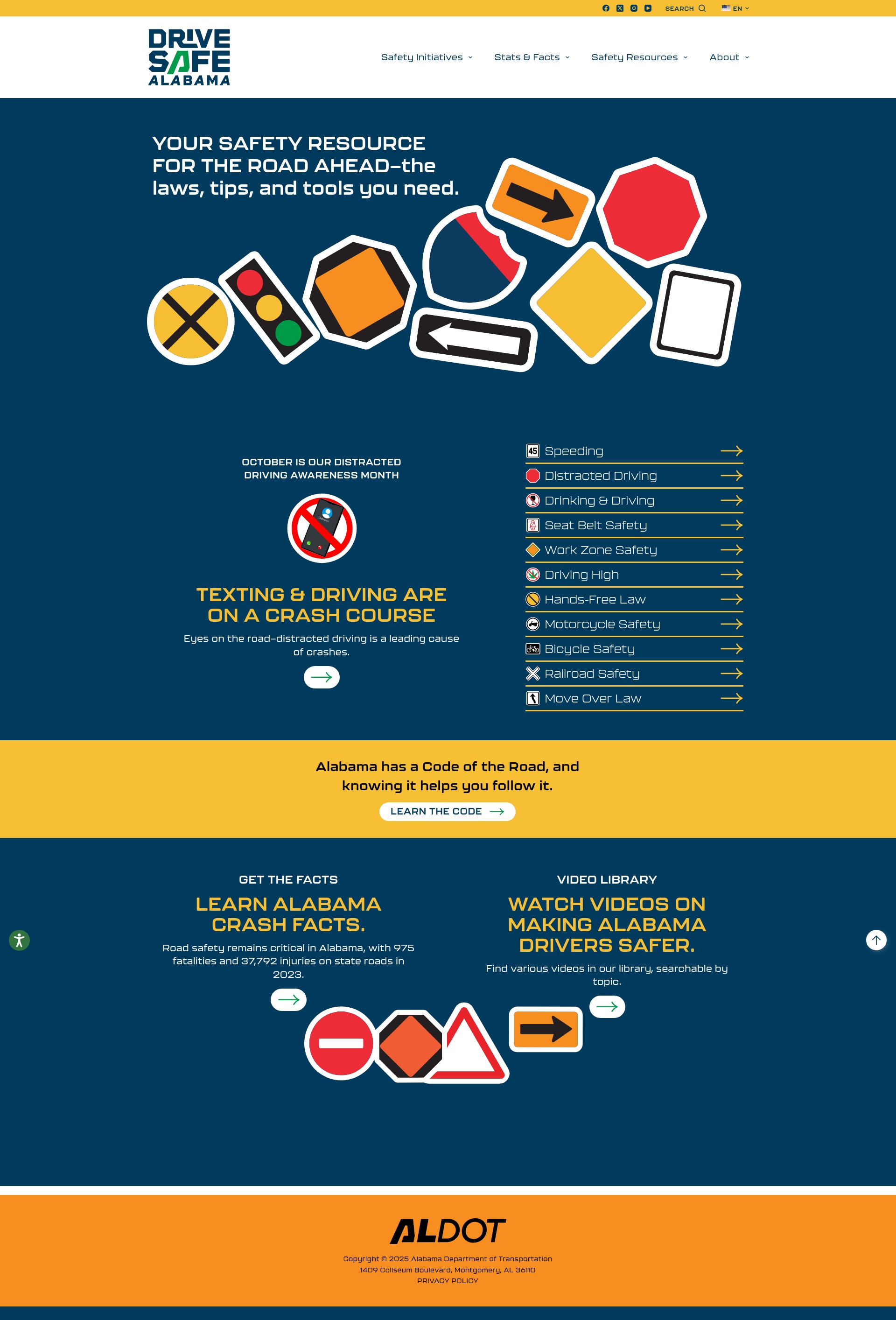 Screenshot of drivesafealabama.org