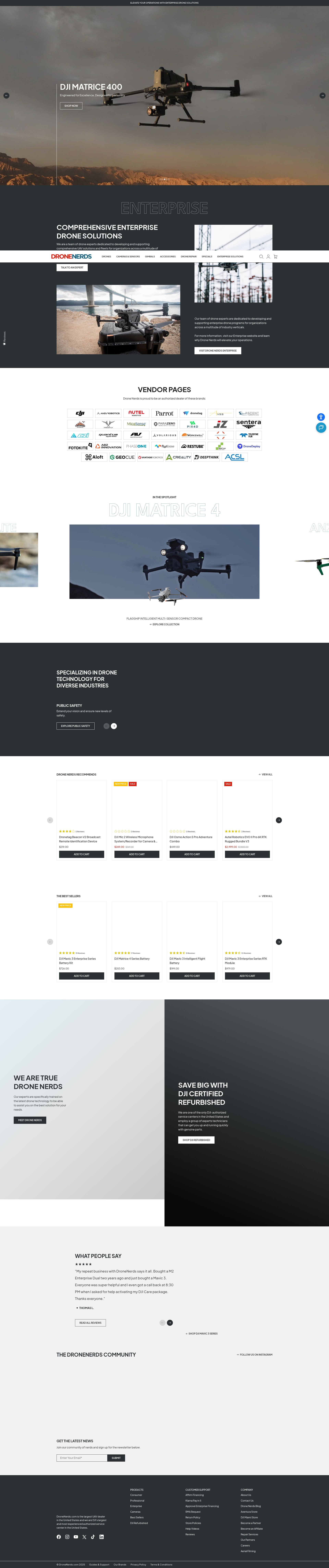 Screenshot of dronenerds.com
