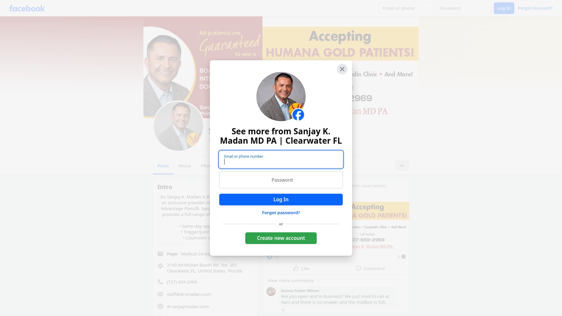 Screenshot of drsanjaymadan.com