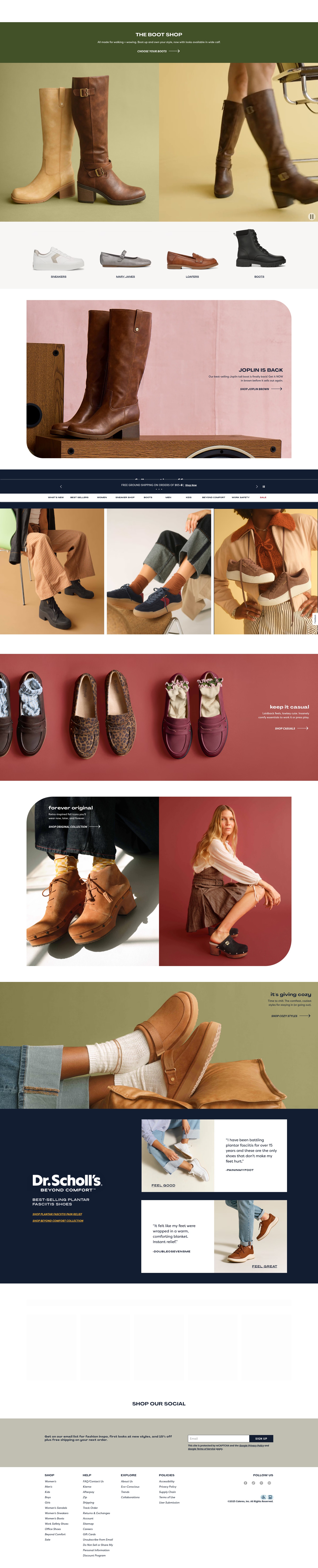 Screenshot of drschollsshoes.com