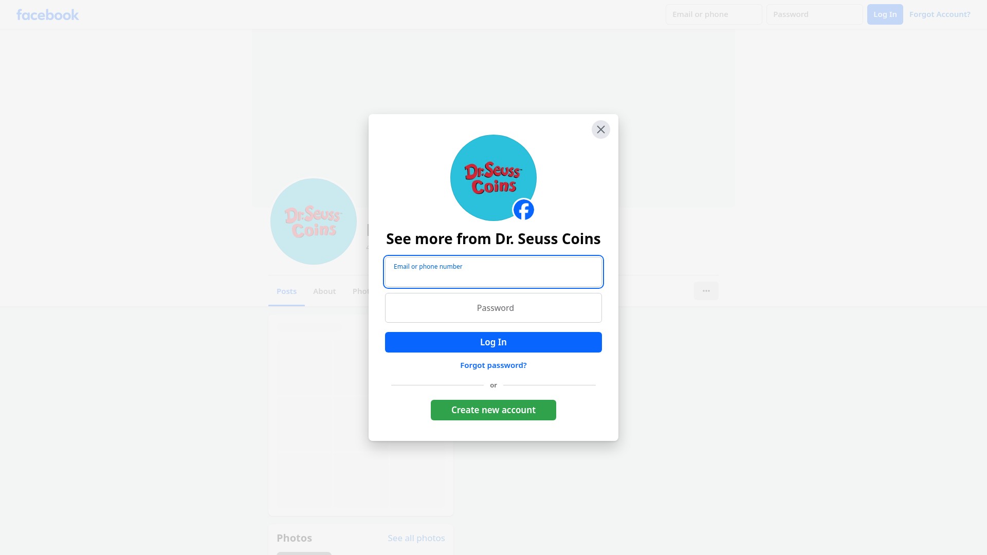 Screenshot of drseusscoins.com