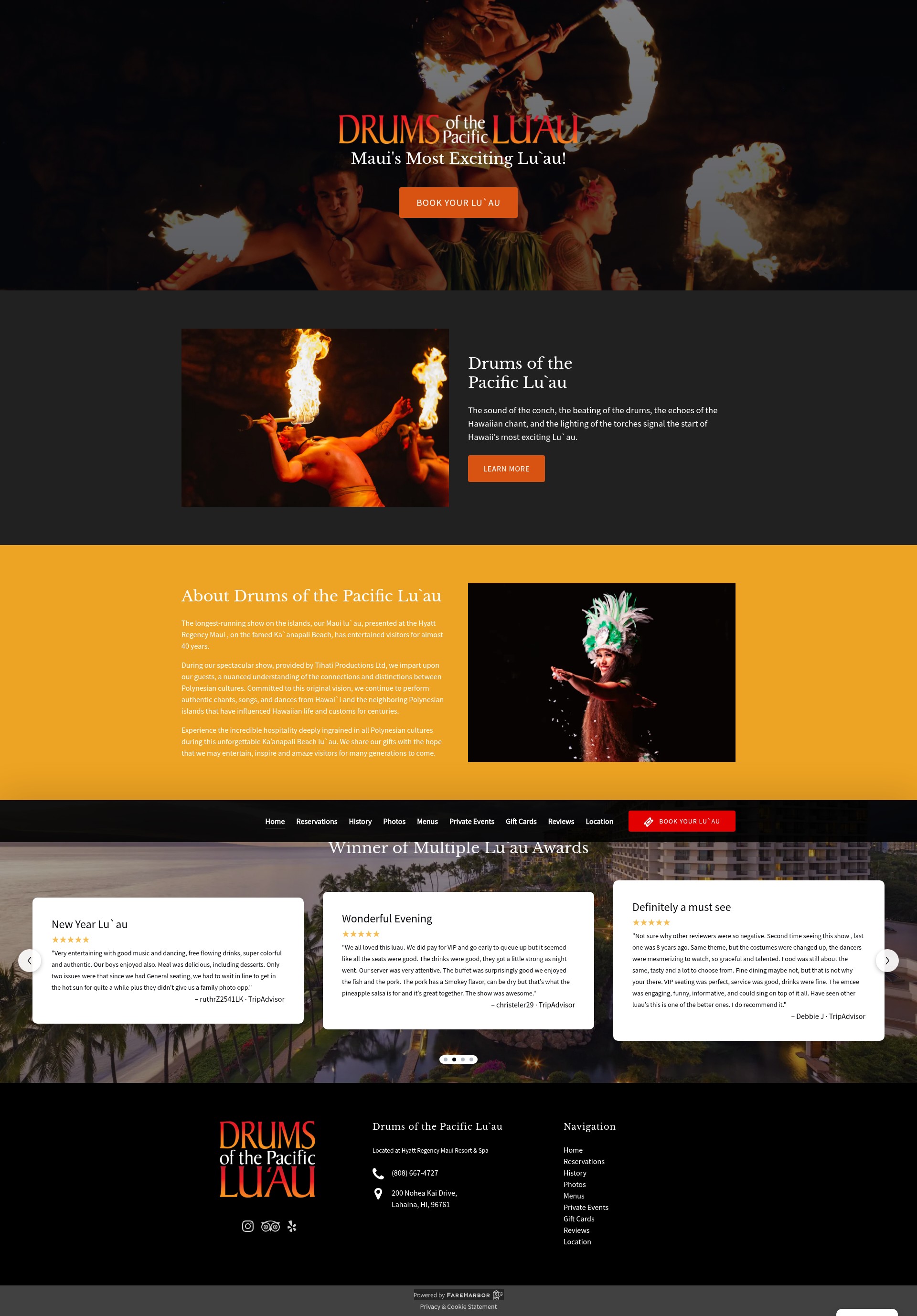 Screenshot of drumsofthepacificmaui.com