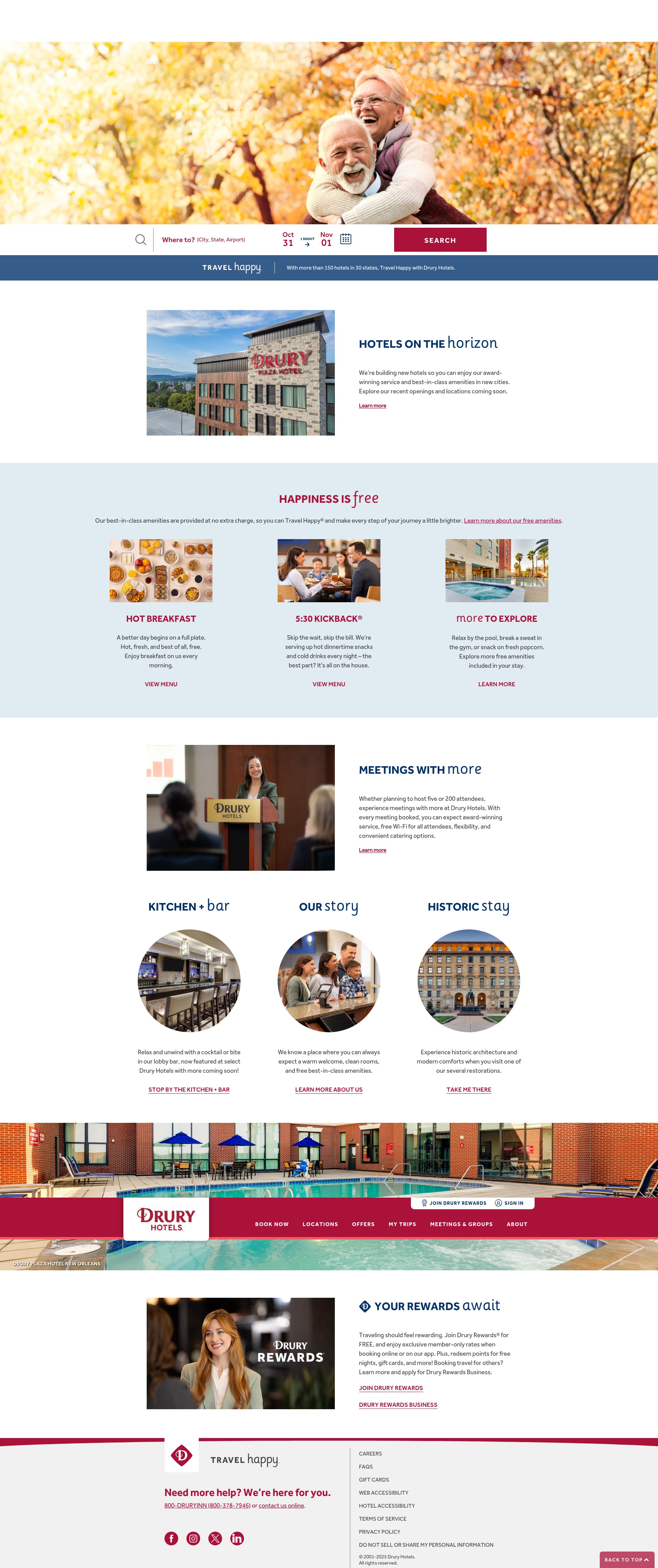 Screenshot of druryhotels.com